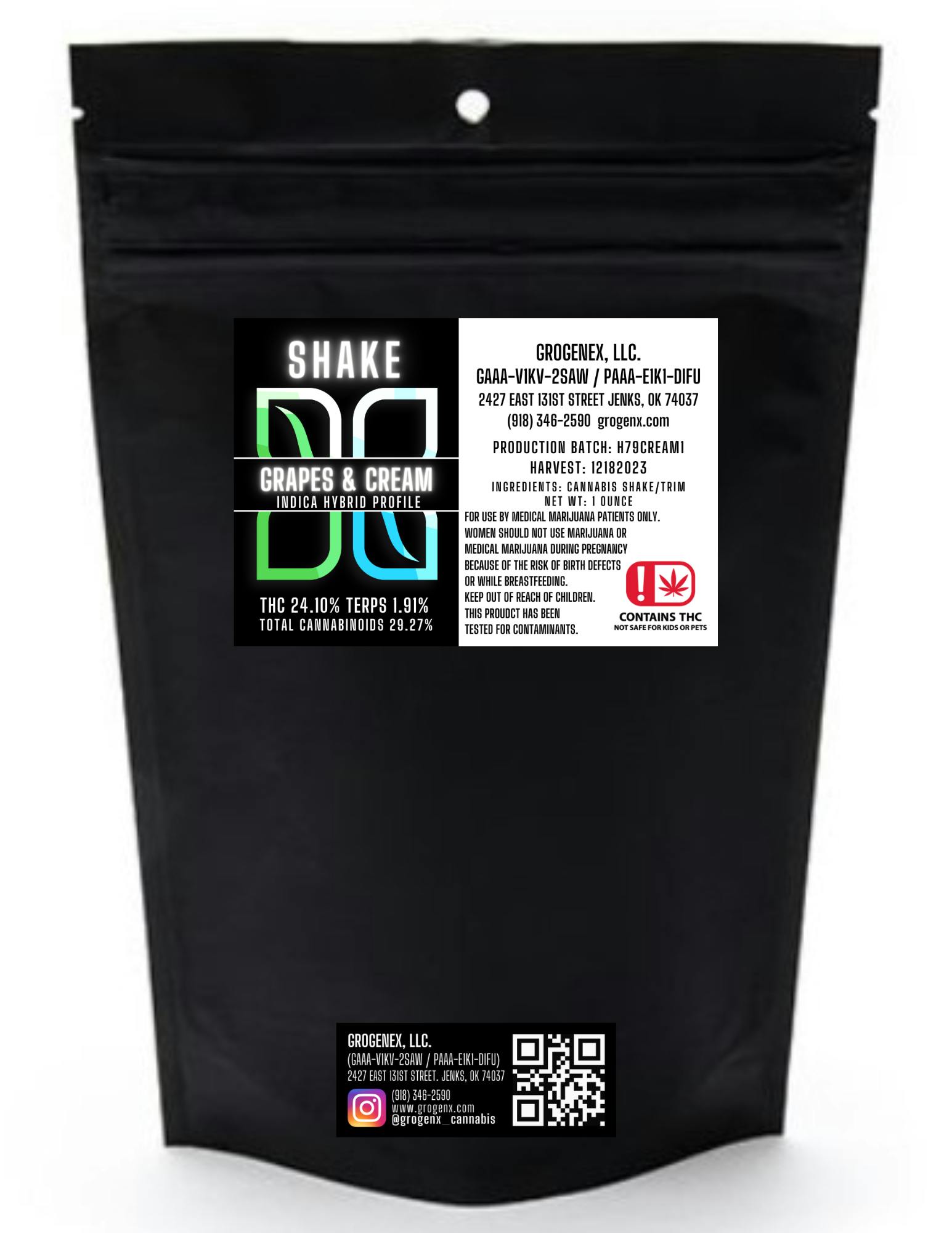 GroGenx - PRE-PACKAGED SHAKE - (1oz) - GRAPES & CREAM - image 1
