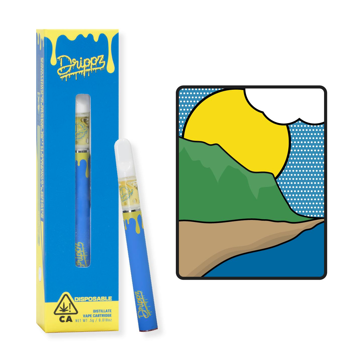 Drippz disposable vape - Maui Wowie - .5g - image 1