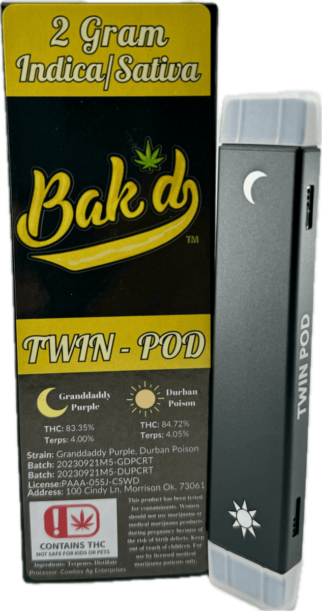 Bak'd 2G Disposable Sativa/Indica (Purple Urkle/Unicorn Piss) - image 1
