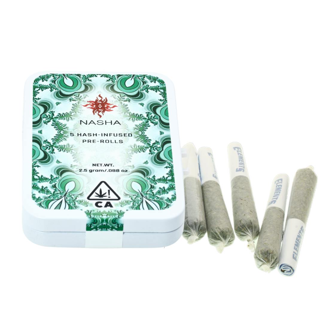 Hash Infused PreRolls - 5 pack - Papaya Punch x Banana OG - image 1