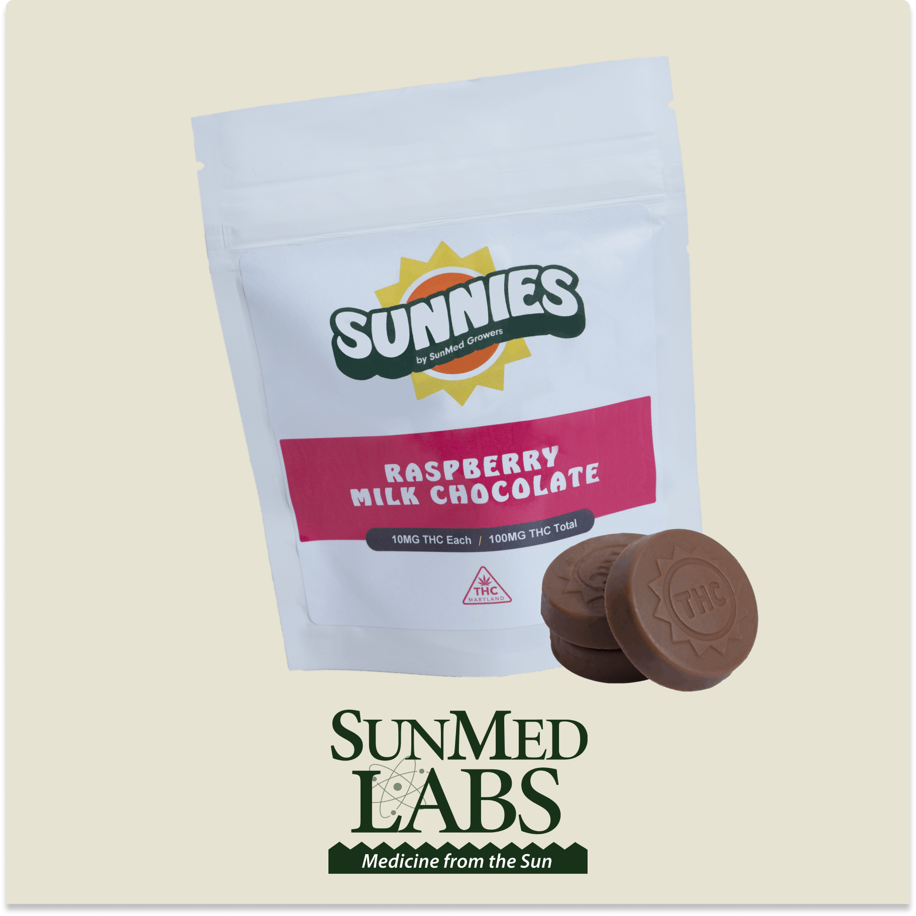 Raspberry Milk Chocolate Edible 100mg - image 1