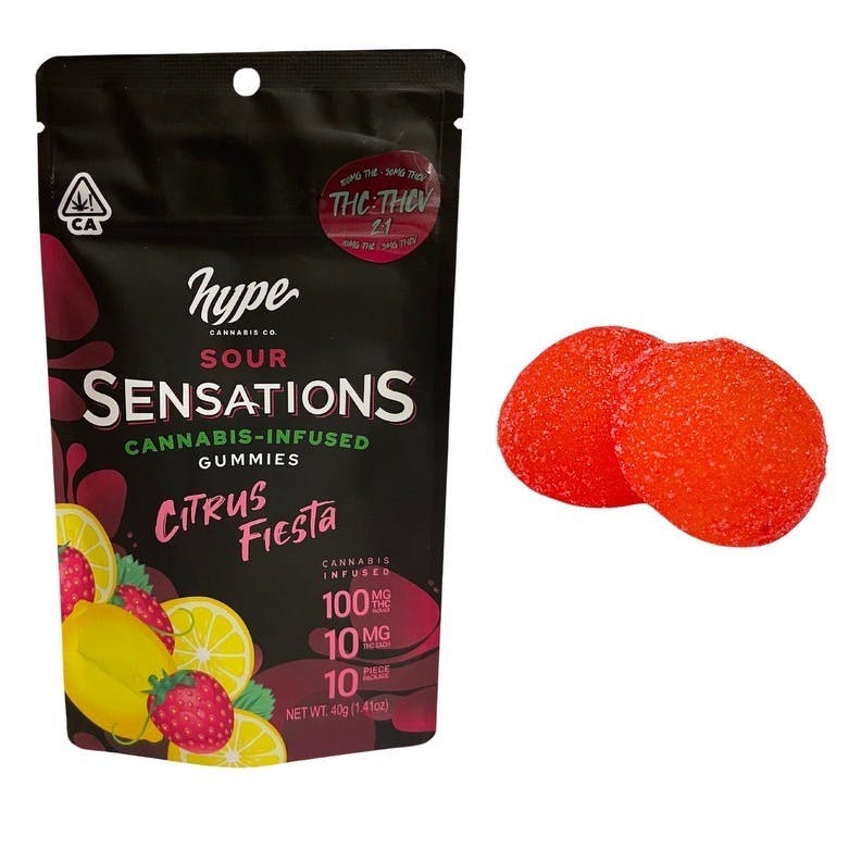 Citrus Fiesta 2:1 Sensations - Gummies (10PK) 100MG THC/50MG THCV - image 2