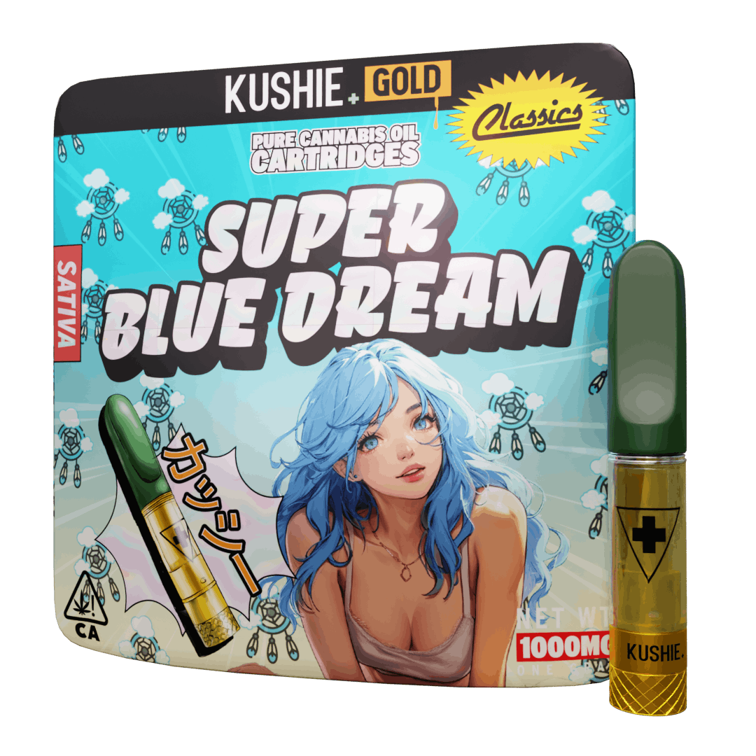 Super Blue Dream (Sativa) - Kushie+ Gold 1G Vape Cartridge - image 1