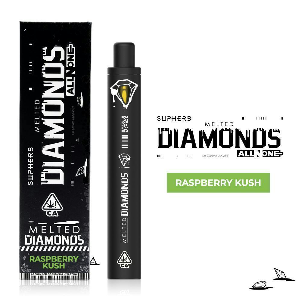 Supherb - Rasberry Kush Indica Melted Diamonds Disposable .5g - image 1