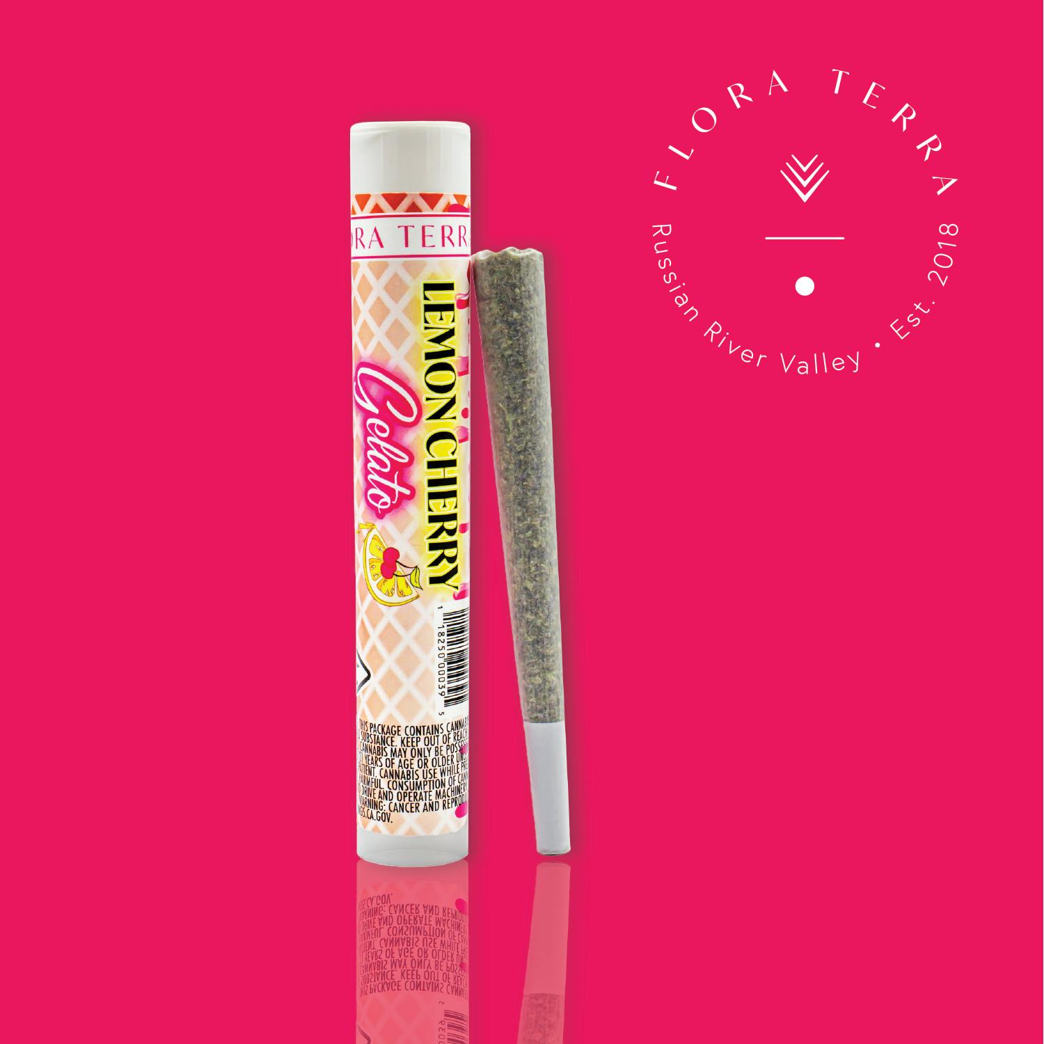 Flora Terra | Lemon Cherry Gelato | 1g Preroll - image 1