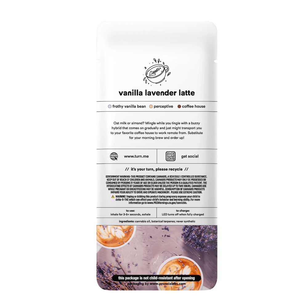 2.0g vanilla lavender latte (s-hybrid) / botanica blends / XXL disposable - image 2
