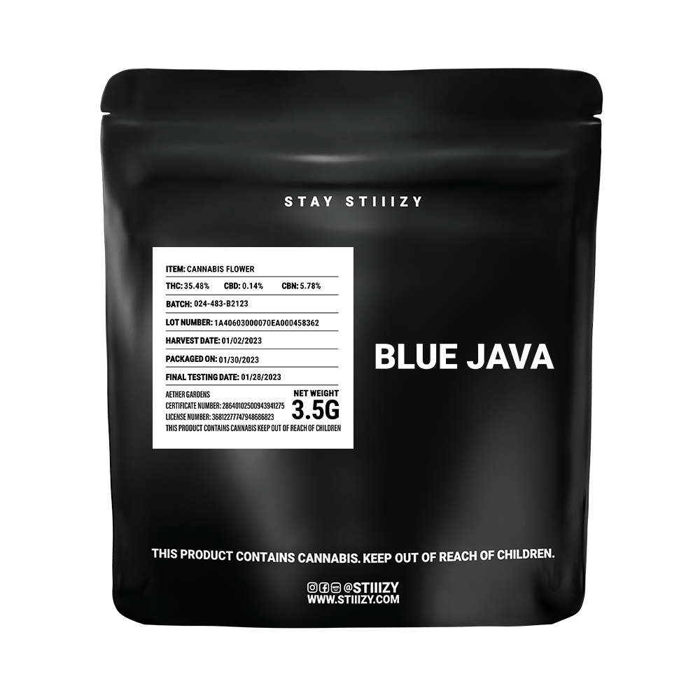 - BLUE JAVA - 3.5G Black Label Mylar - image 1