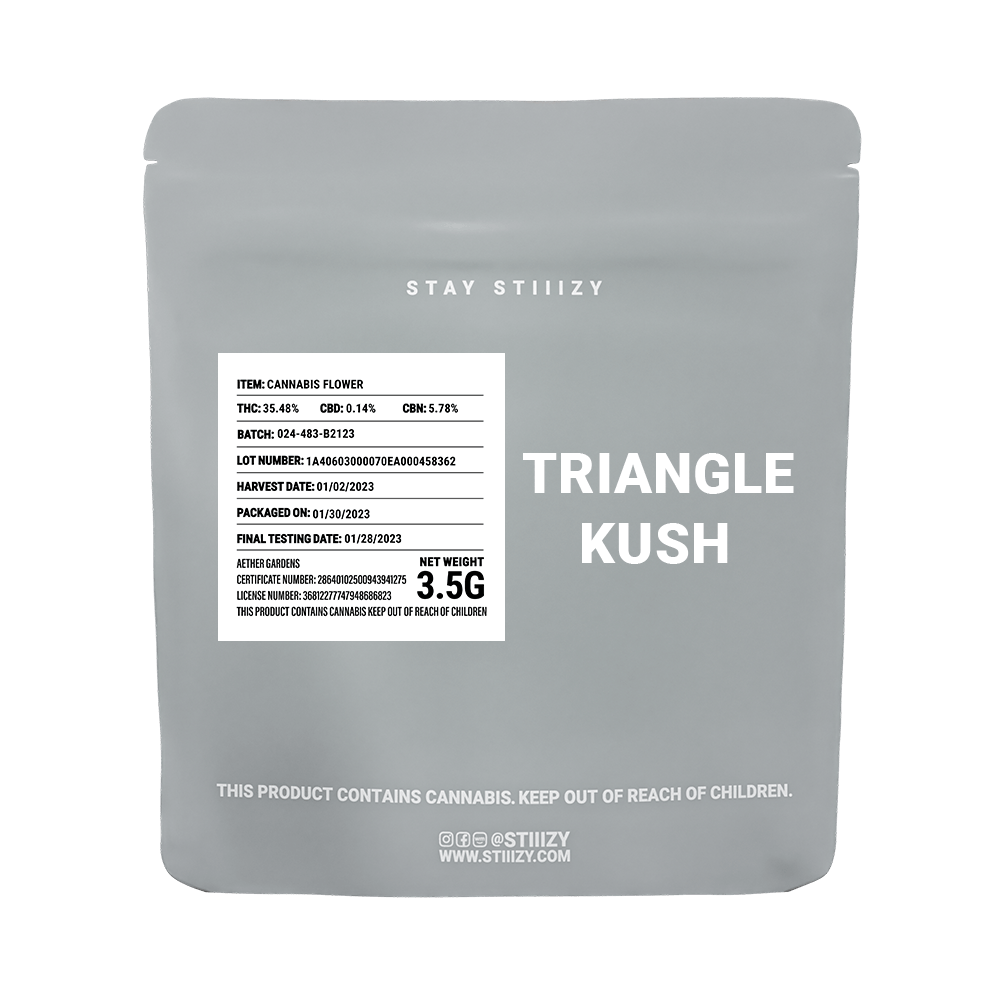 - TRIANGLE KUSH - 3.5G Grey Label Mylar - image 2
