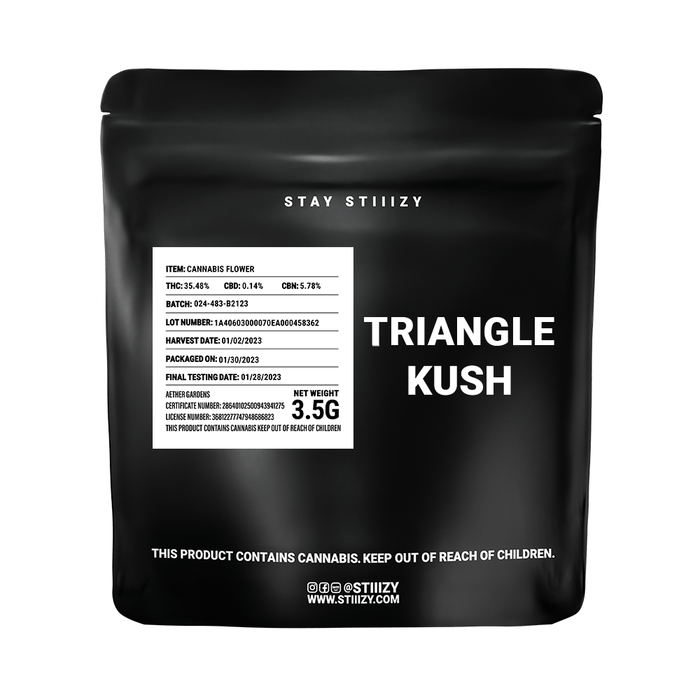 - TRIANGLE KUSH - 3.5G Black Label Mylar - image 1