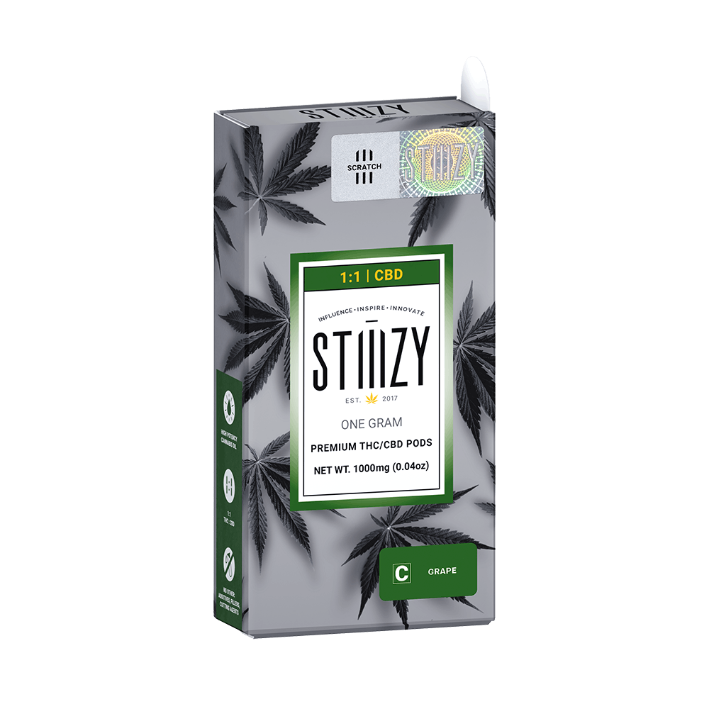 Vape Cartridge - GRAPE 1G 1:1 (CBD/THC) Original Pod - STIIIZY - image 3