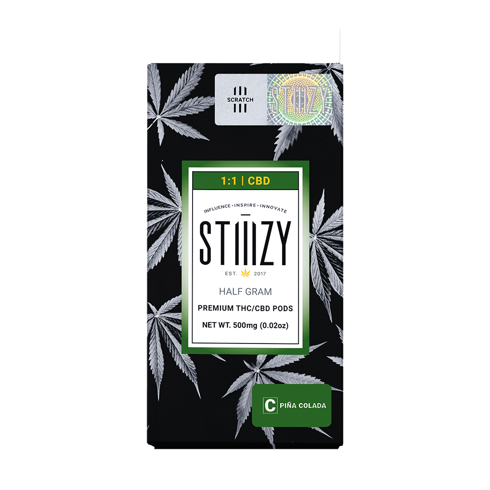 Vape Cartridge - PINA COLADA .5G 1:1 (CBD/THC) Original Pod - STIIIZY - image 2