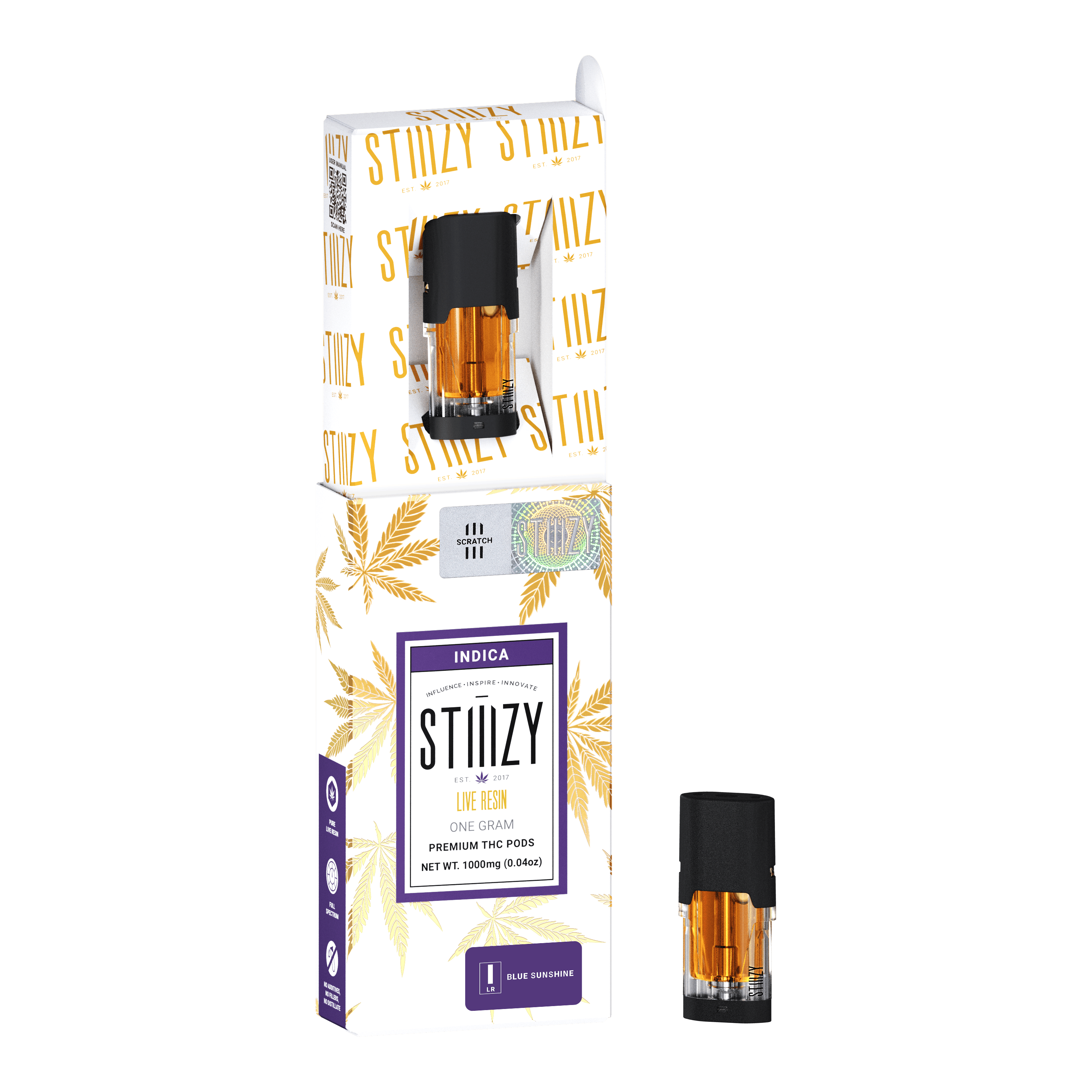Vape Cartridge - BLUE SUNSHINE 1G Live Resin Pod - STIIIZY - image 3