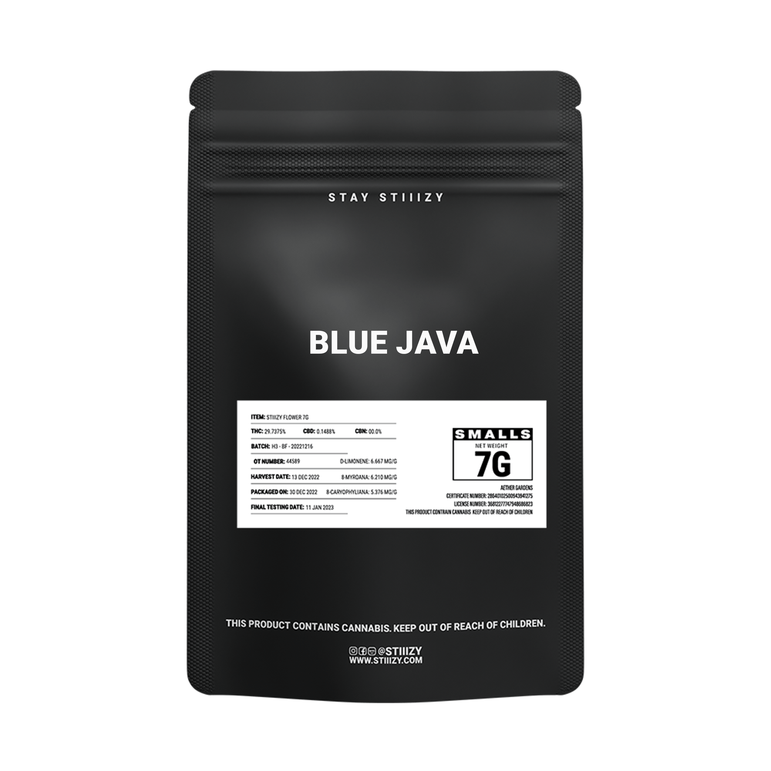 - BLUE JAVA - 7G Black Label Mylar - image 2