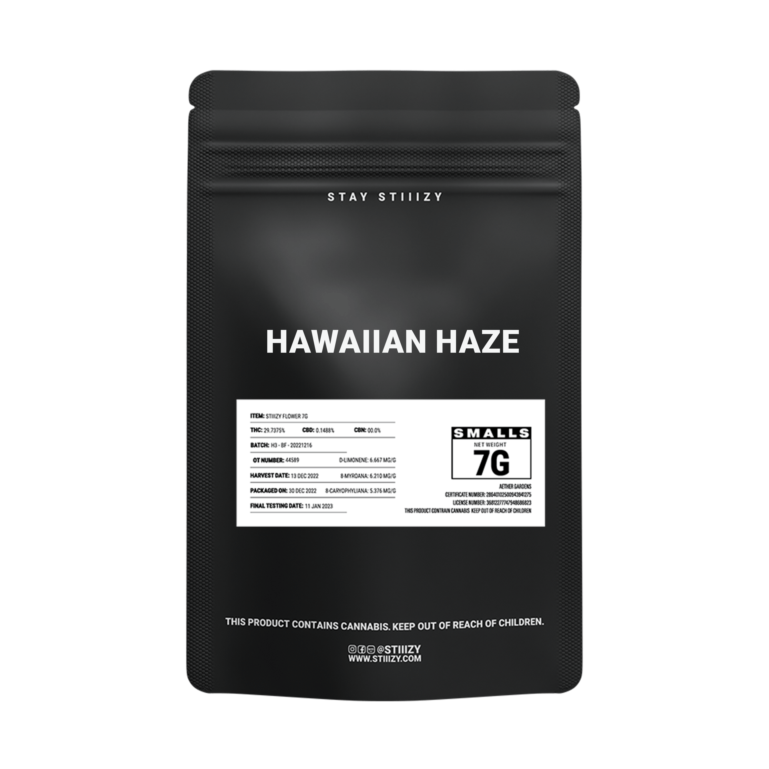 - HAWAIIAN HAZE- 7G Black Label Mylar - image 2