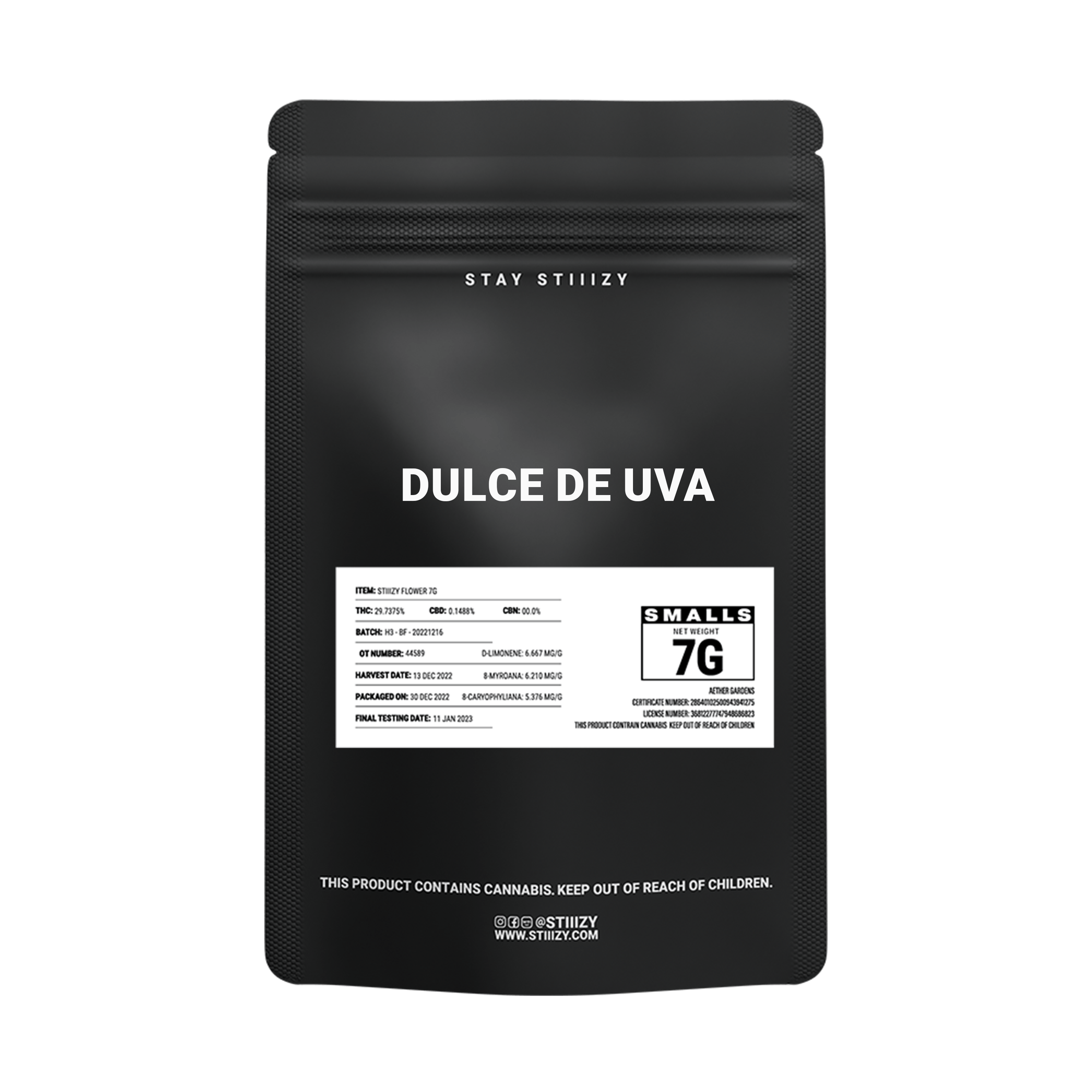 - DULCE DE UVA - 7G Black Label Mylar - image 2