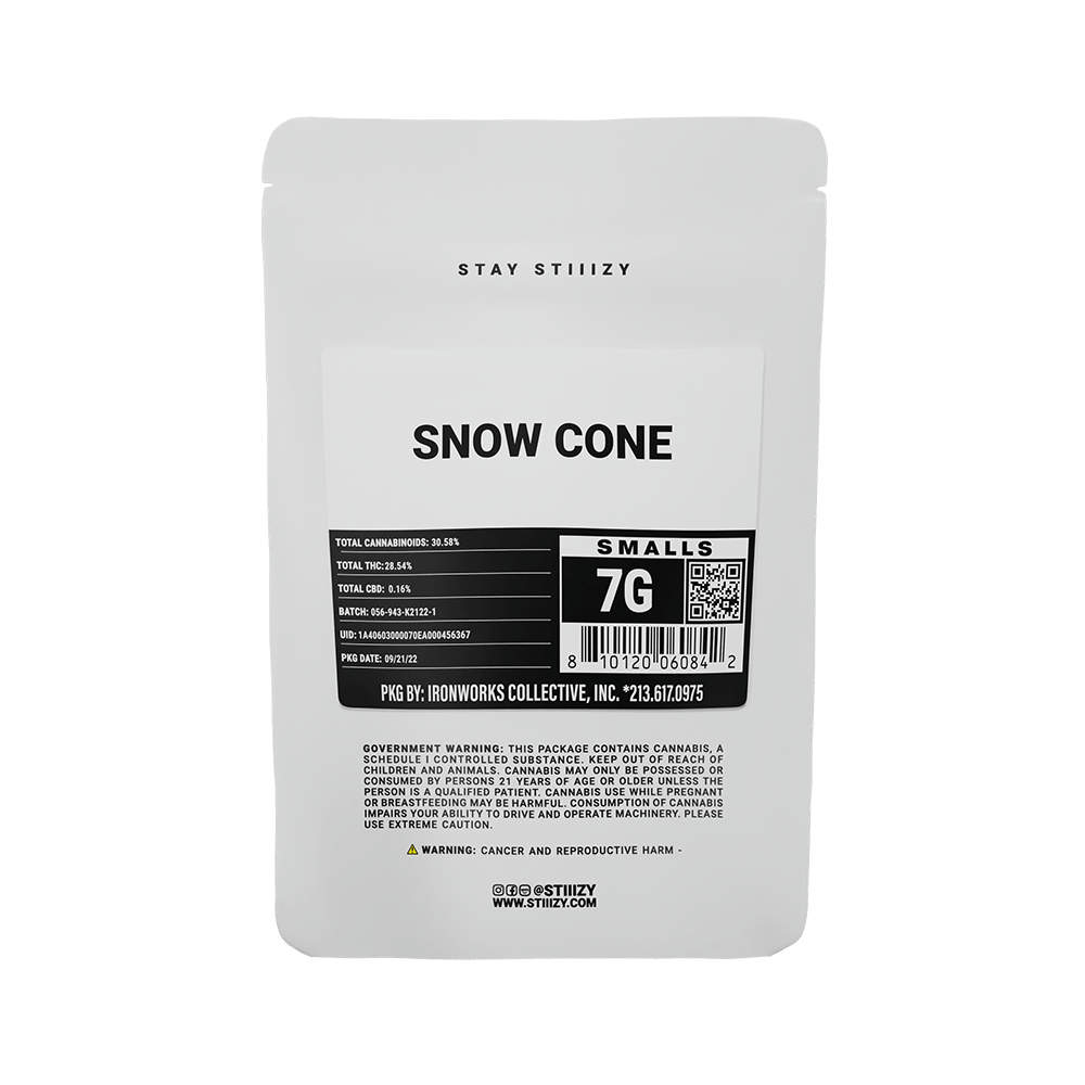 - SNOW CONE - 7G White Label Mylar - image 1