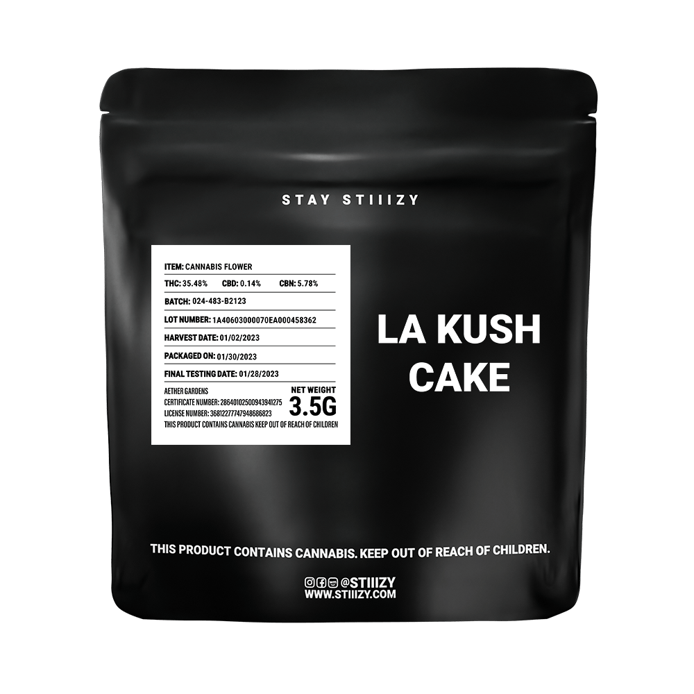 - LA KUSH CAKE - 3.5G Black Label Mylar - image 1