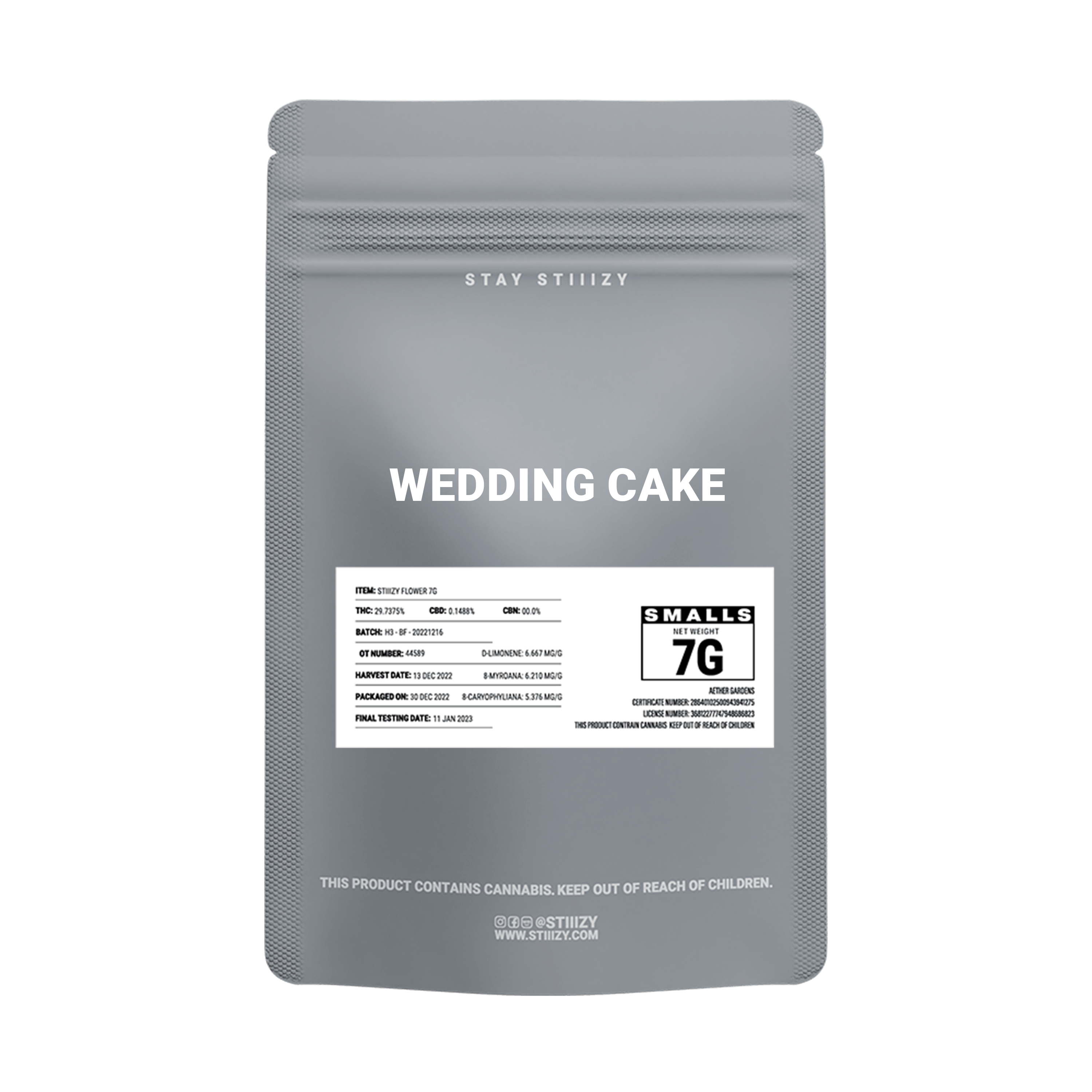- WEDDING CAKE - 7G Grey Label Mylar - image 2