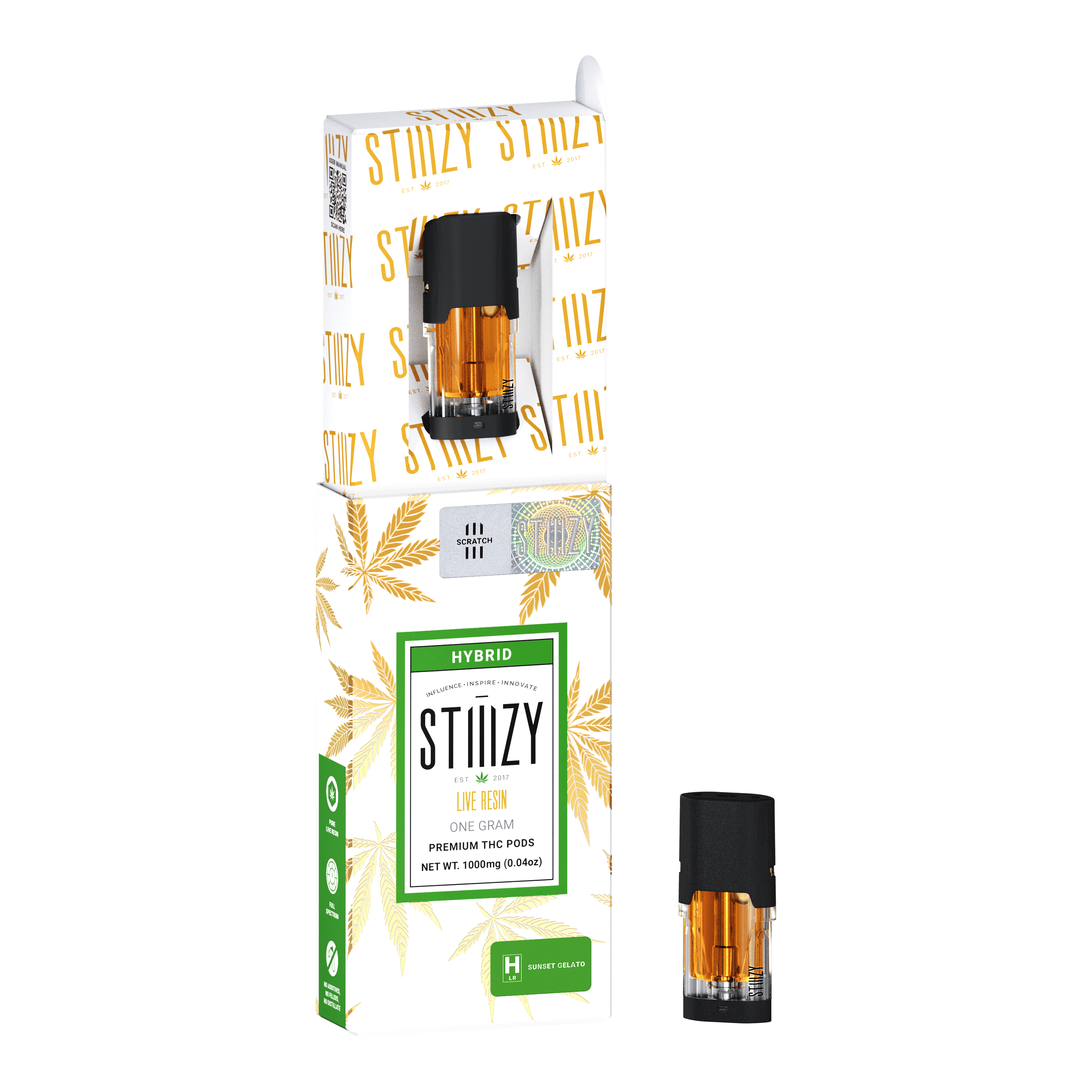 Vape Cartridge - SUNSET GELATO 1G Live Resin Pod - STIIIZY - image 1