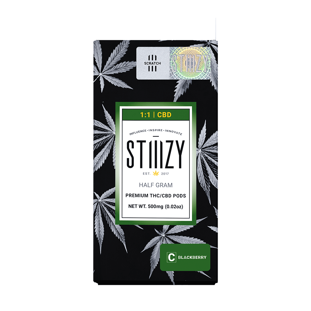 Vape Cartridge - BLACKBERRY .5G 1:1 (CBD/THC) Original Pod - STIIIZY - image 2