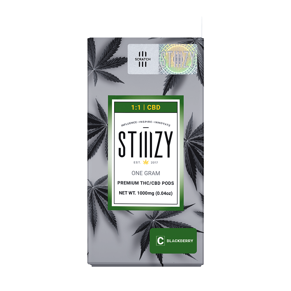 Vape Cartridge - BLACKBERRY 1G 1:1 (CBD/THC) Original Pod - STIIIZY - image 2