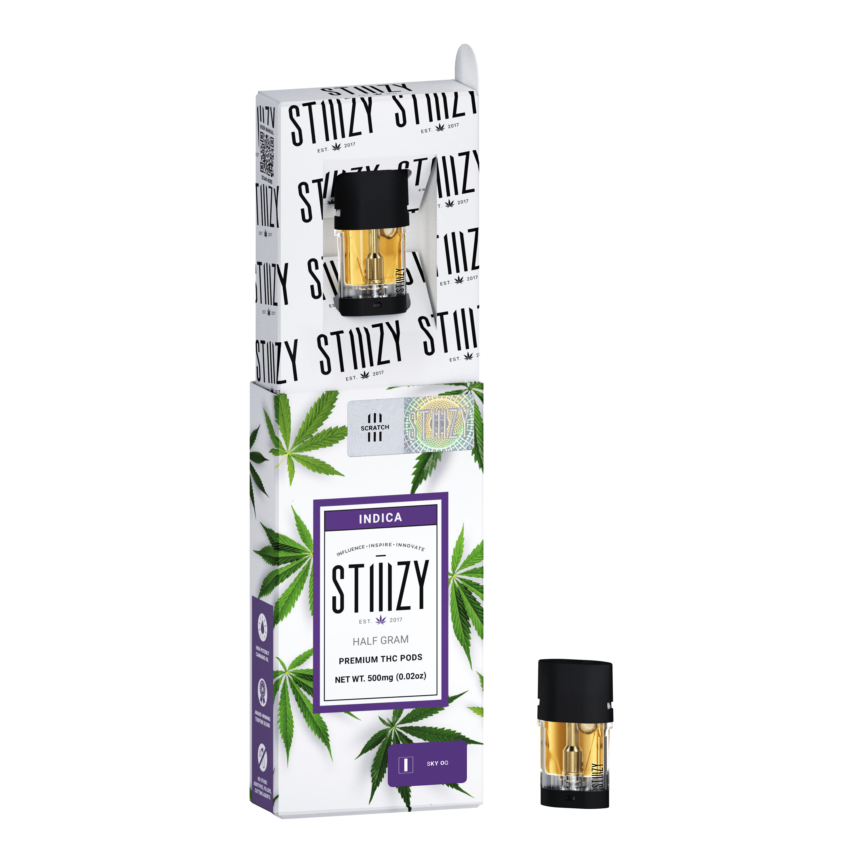 Vape Cartridge - SKY OG .5G Original THC Pod - STIIIZY - image 3