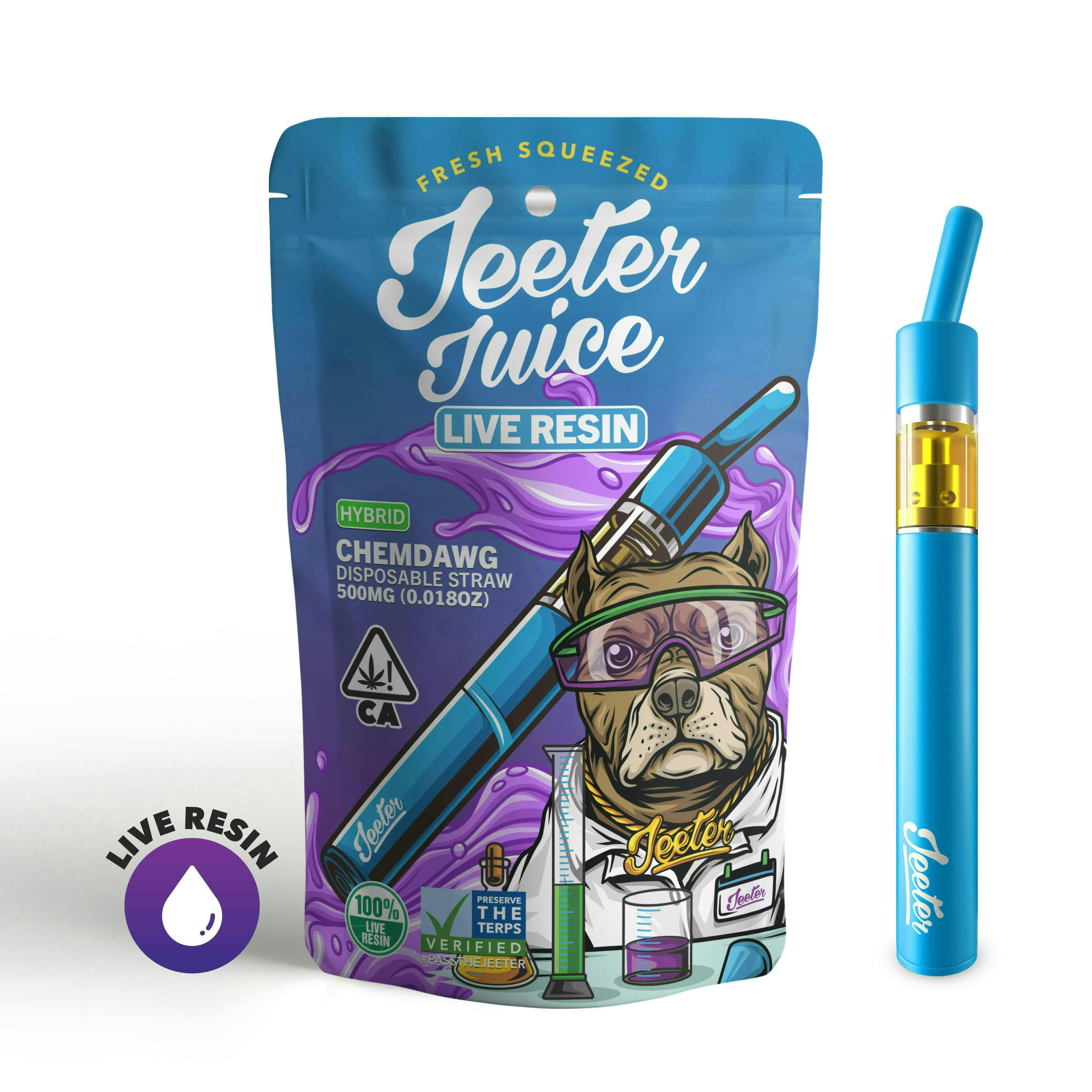 Jeeter Juice Disposable Live Resin Straw - Chemdawg thumbnail 2
