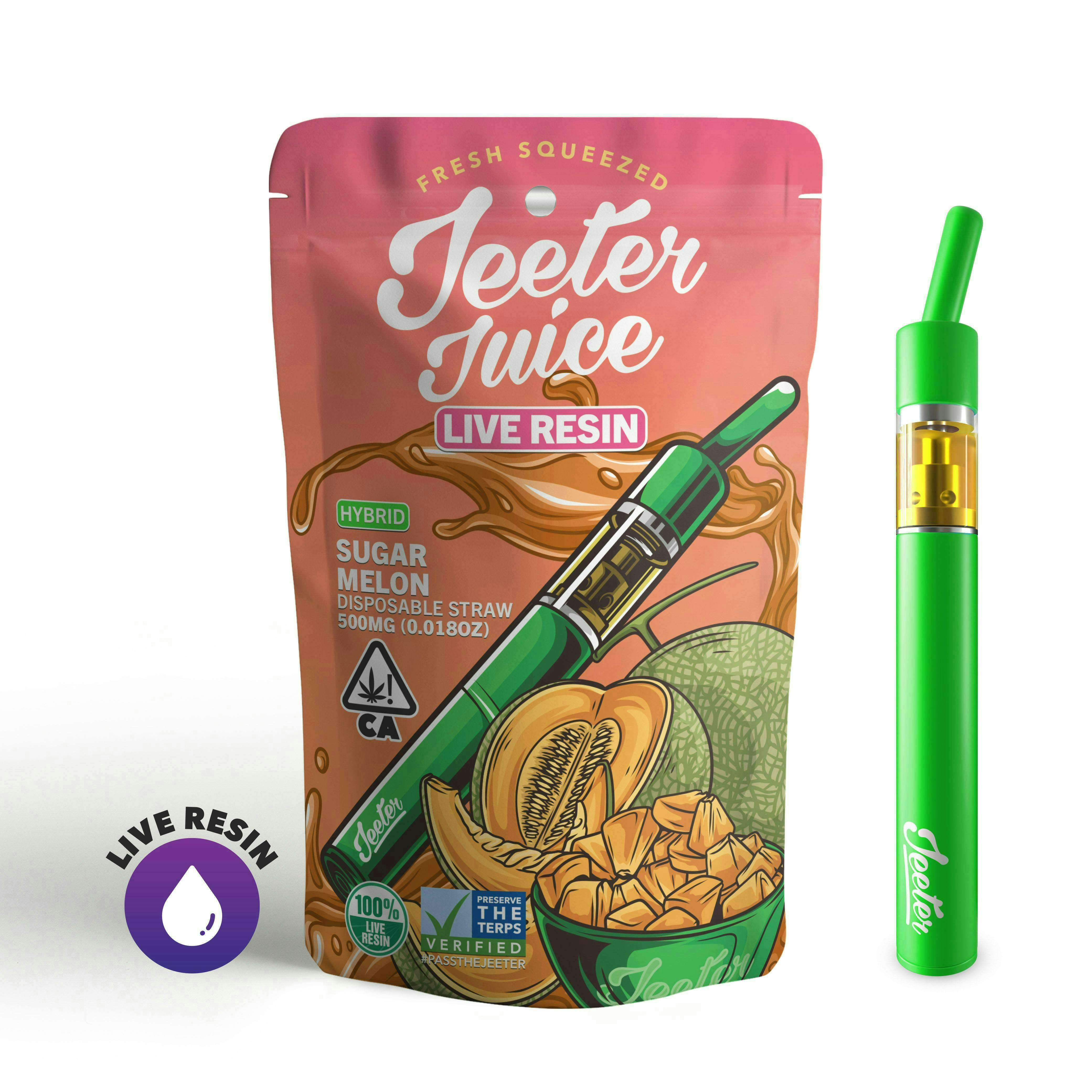 Jeeter Juice Disposable Live Resin Straw - Sugar Melon - image 1