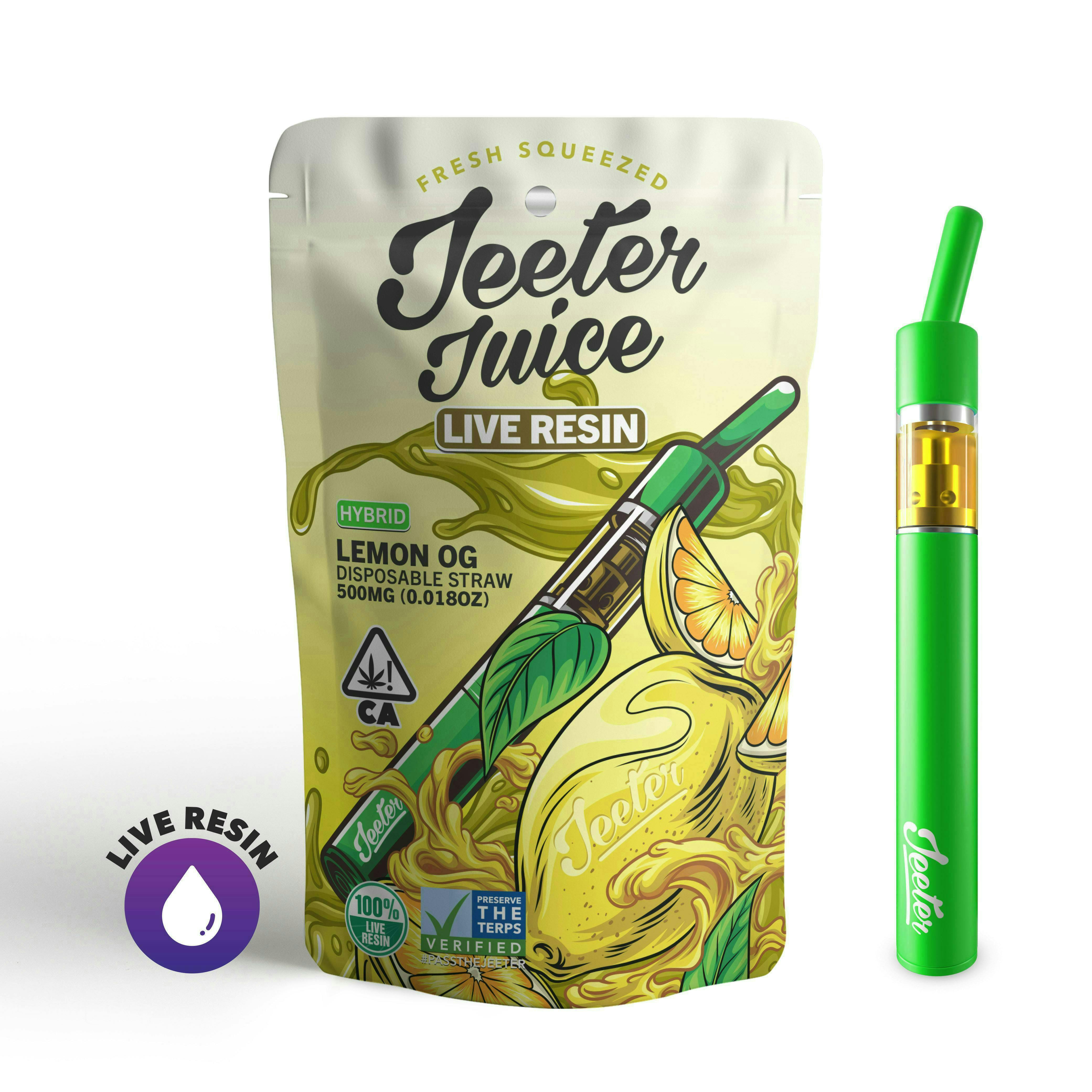 Jeeter Juice Live Resin Disposable Straw - Lemon OG - image 1