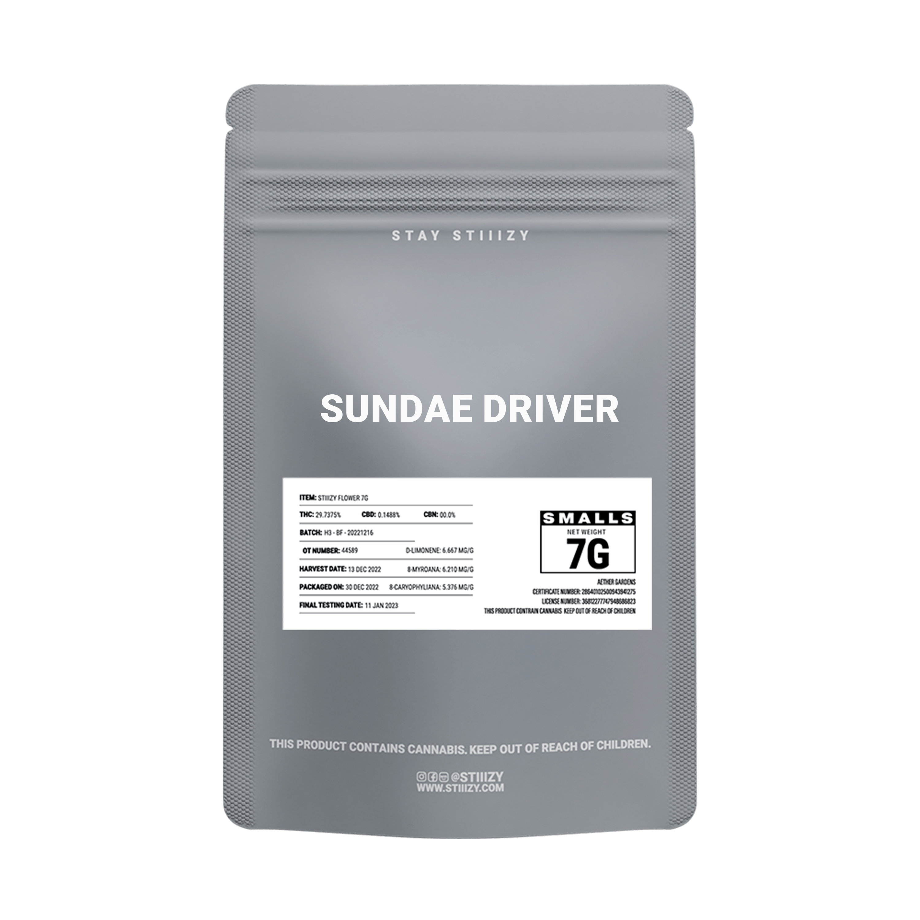 - SUNDAE DRIVER - 7G Grey Label Mylar - image 2