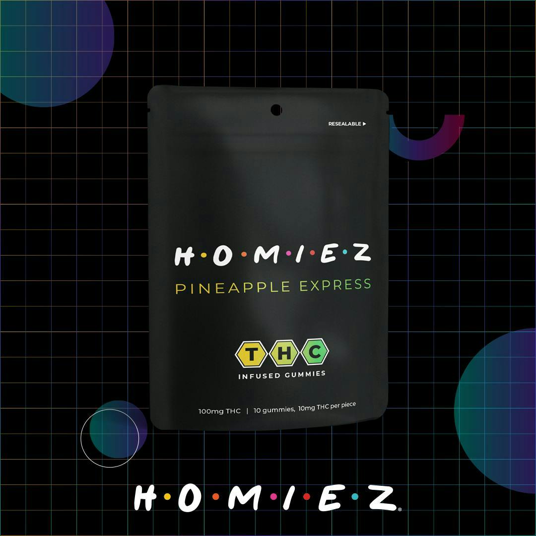 Pineapple Express • 100MG Gummies • HOMIEZ • REC - image 1