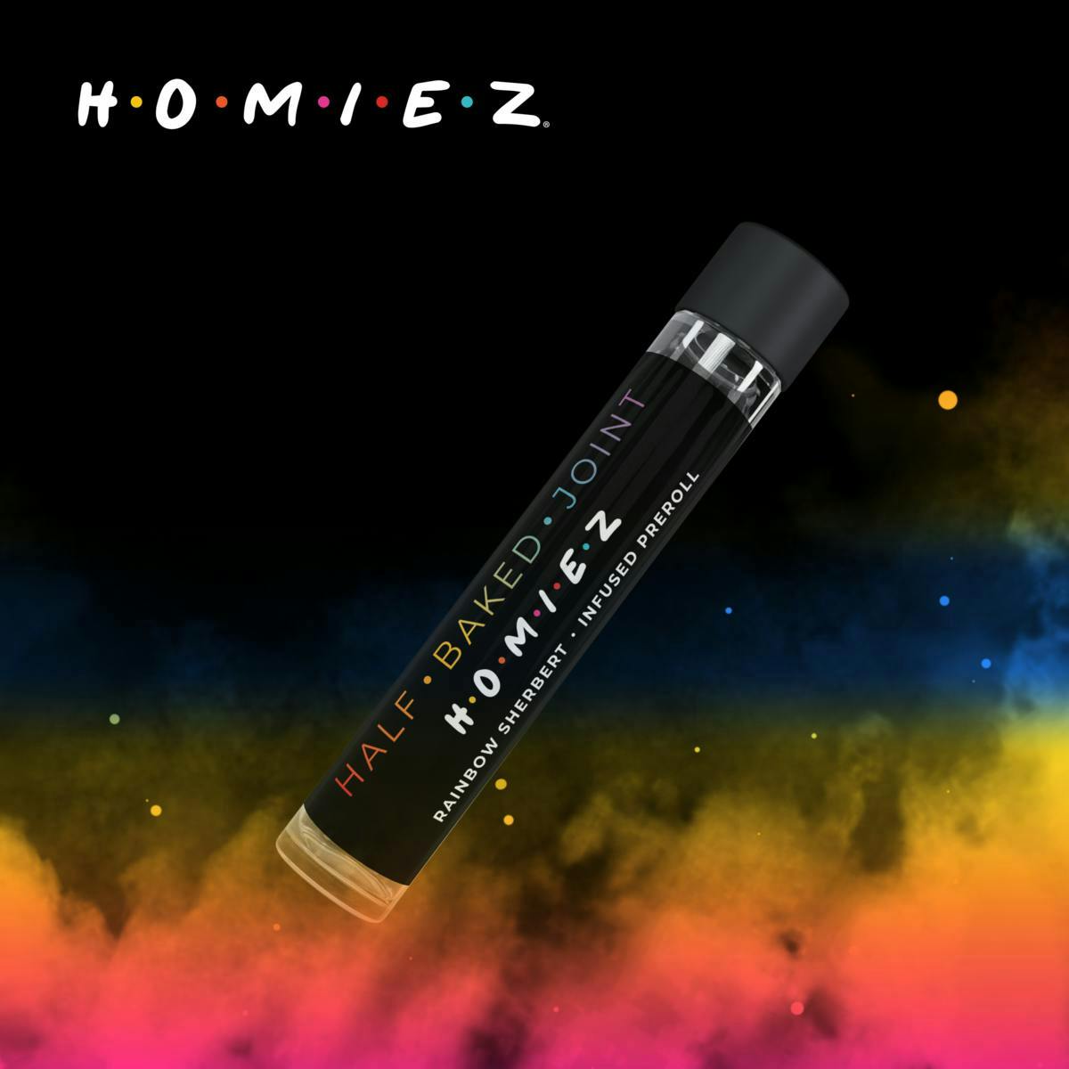 Rainbow Sherbert • 1.5G Infused Pre-Roll • HOMIEZ • REC - image 1