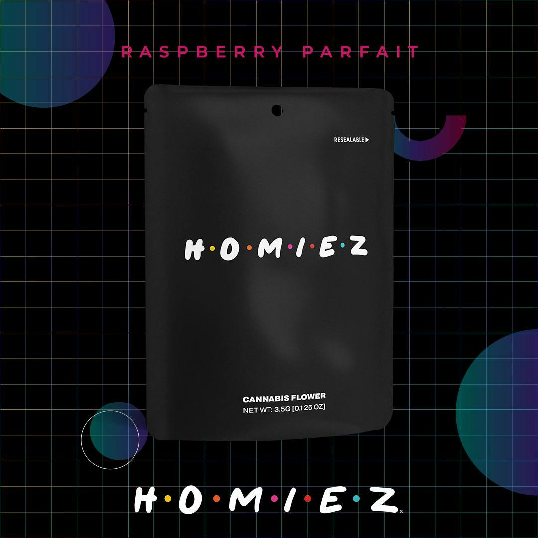 Raspberry Parfait • 5 Pack Pre-Rolls • HOMIEZ • REC - image 1