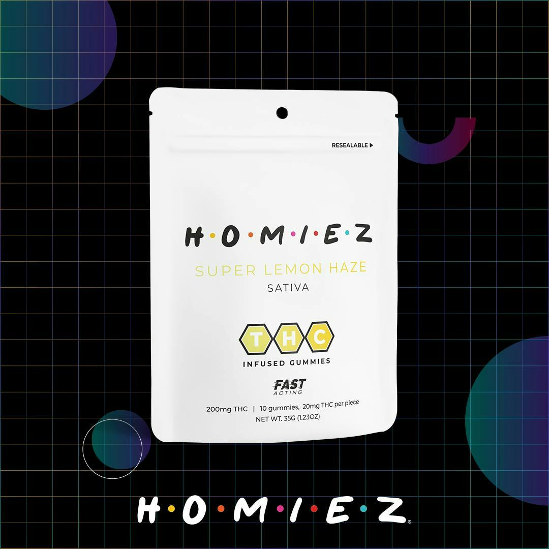 Super Lemon Haze • 200MG Gummies • HOMIEZ • REC - image 1