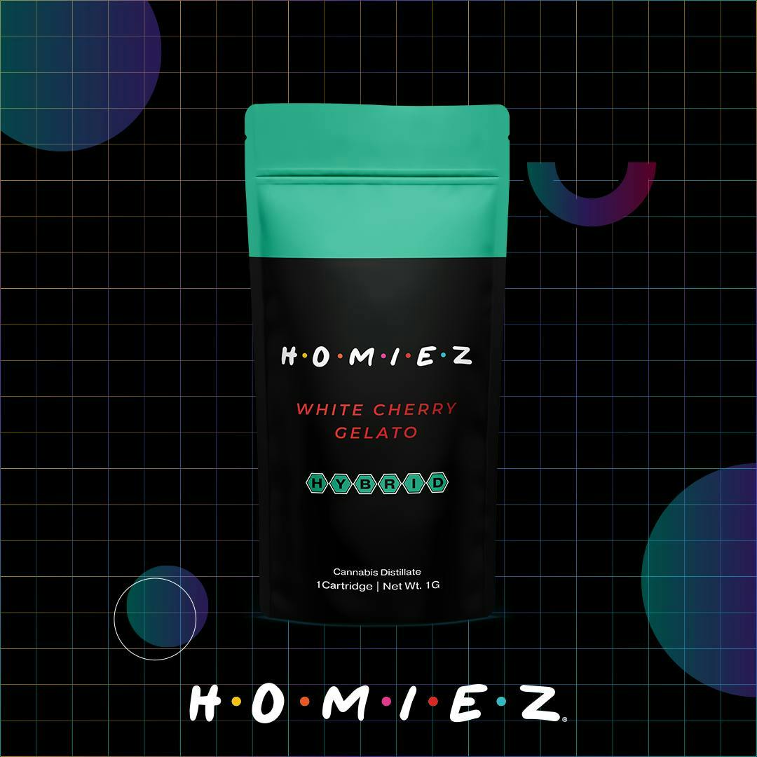 White Cherry Gelato • 1G Cartridge • HOMIEZ • MED - image 1
