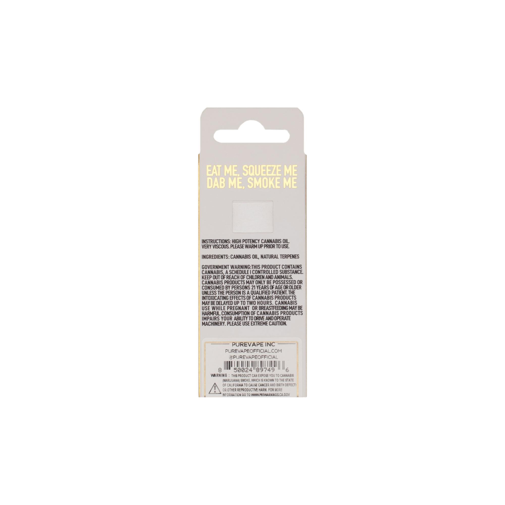 Pure 1g Cannabis Oil Syringe - Forbidden Fruit - Indica - image 2