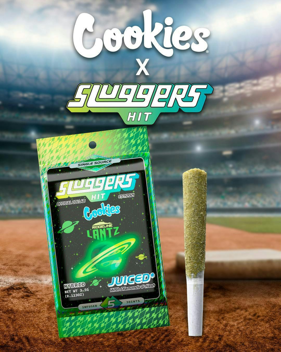 Cookies x Sluggers - 5pk Pre Rolls - Ridgeline Lantz - image 1