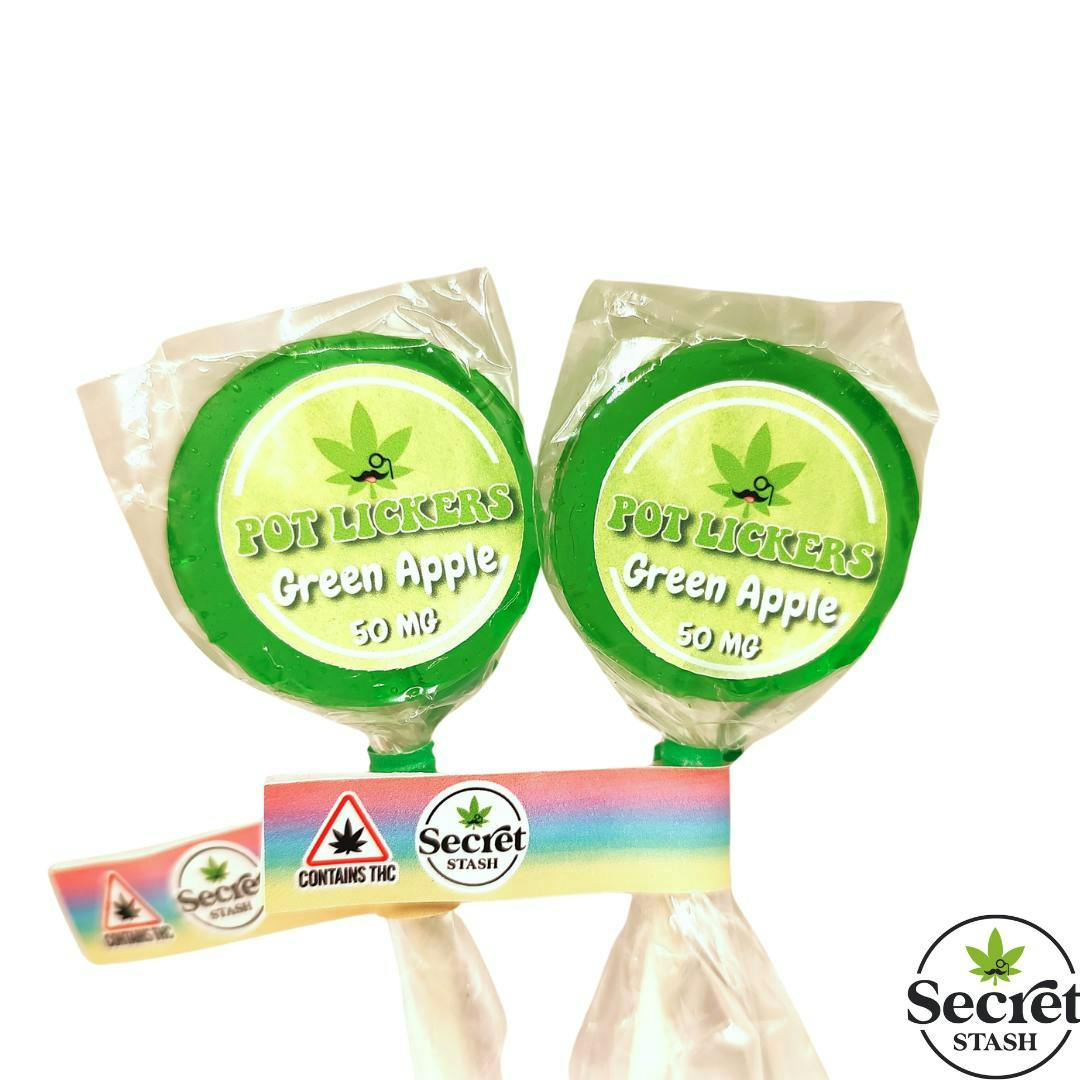 Secret Stash - Pot Lickers - Green Apple - 50mg - image 1