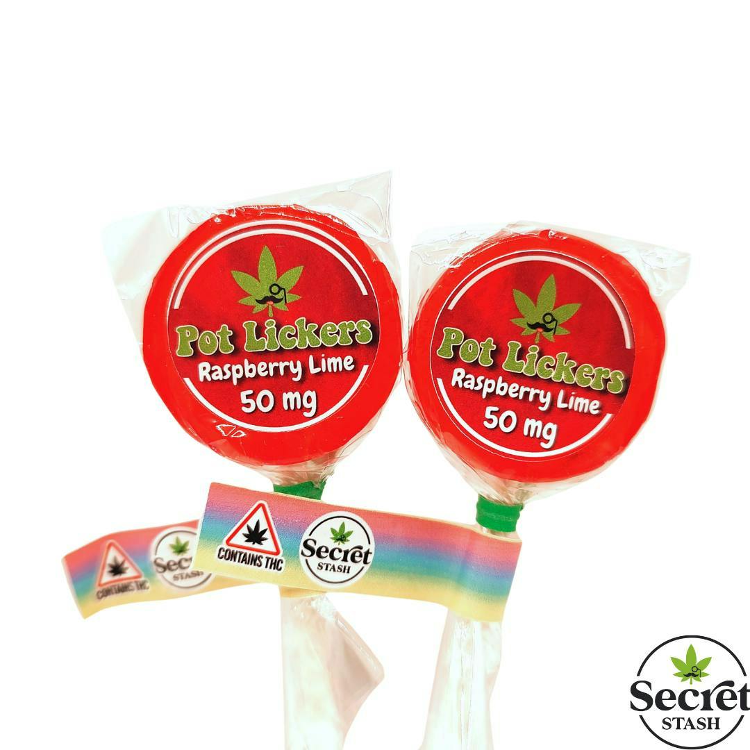 Secret Stash - Pot Lickers - Raspberry Lime - 50mg - image 1