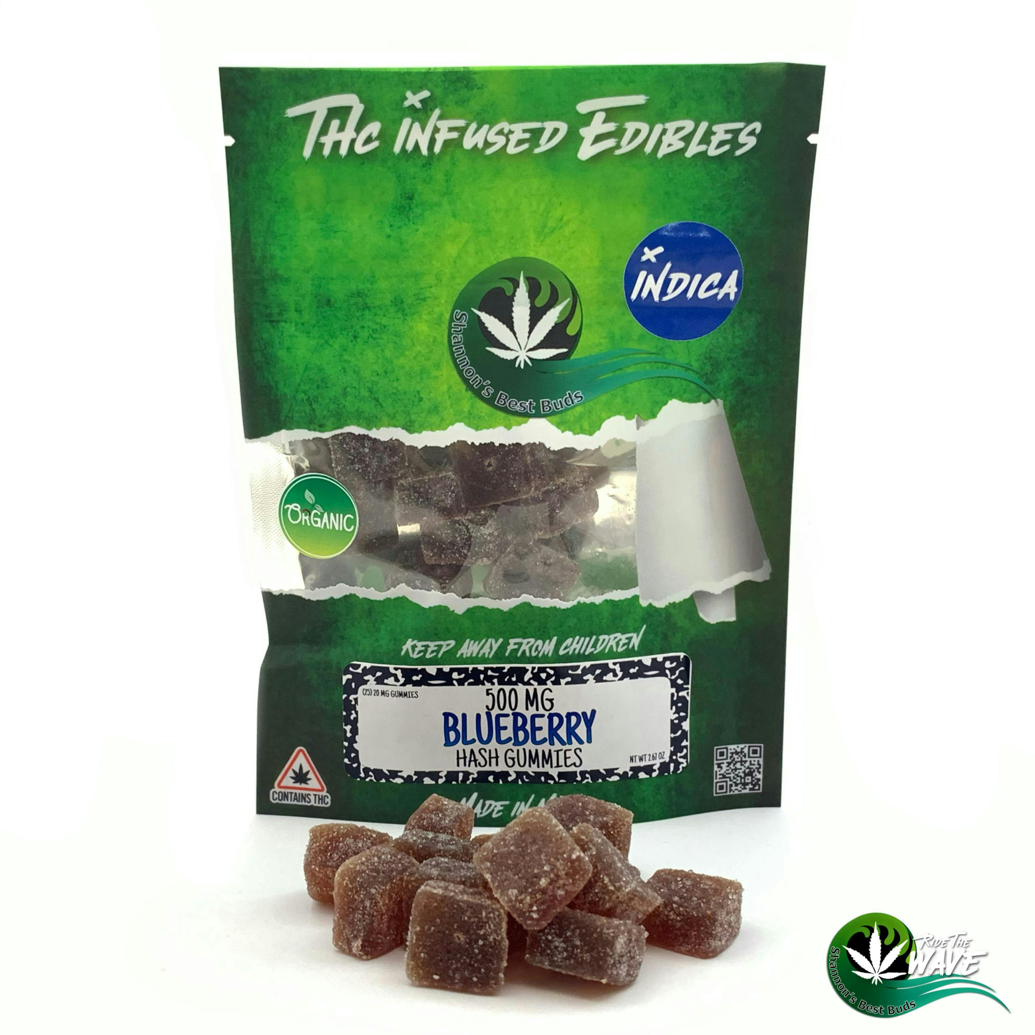 Shannon’s Hash Gummies - Blueberry - Indica - 500mg - image 1