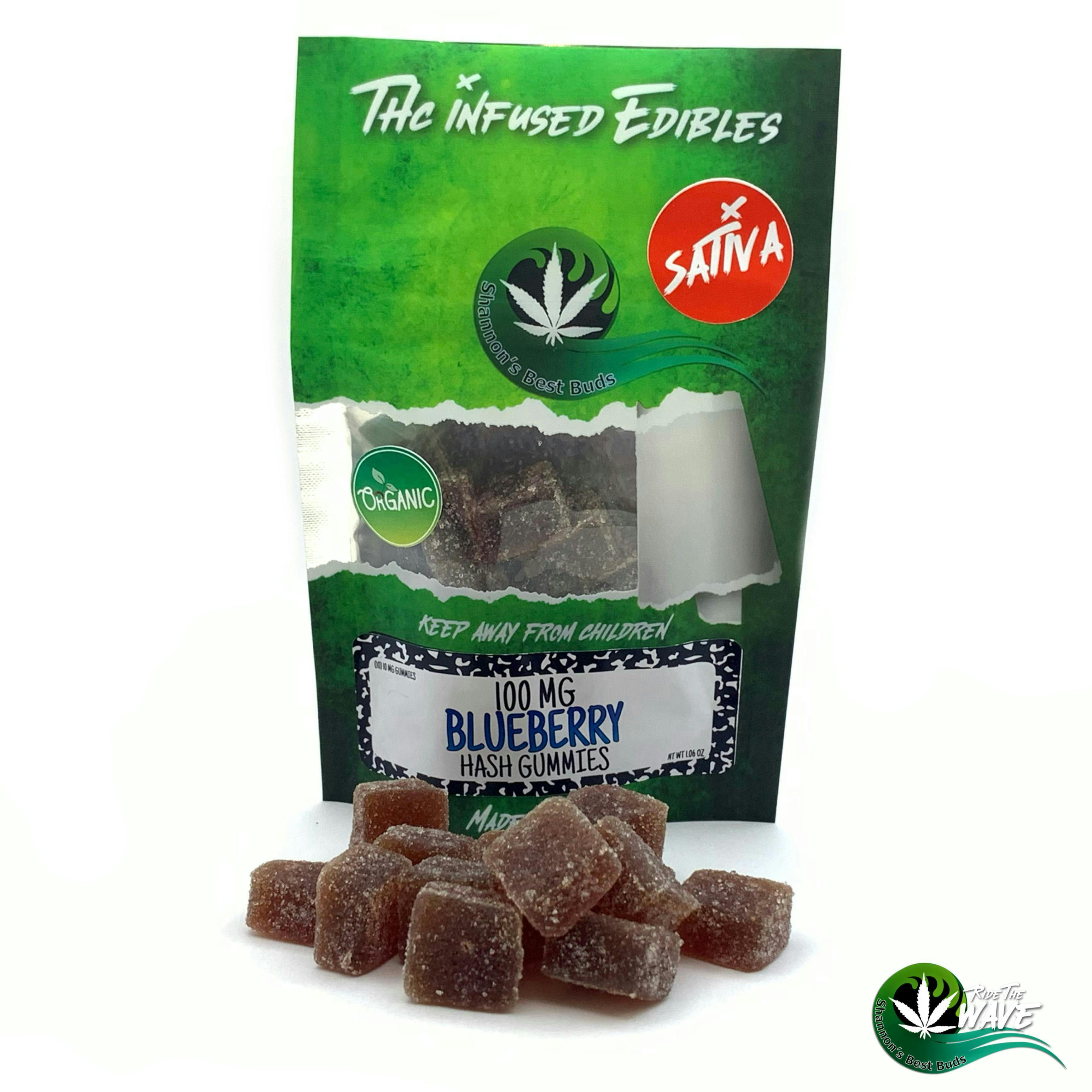 Shannon’s Hash Gummies - Blueberry - Sativa - 100mg - image 1
