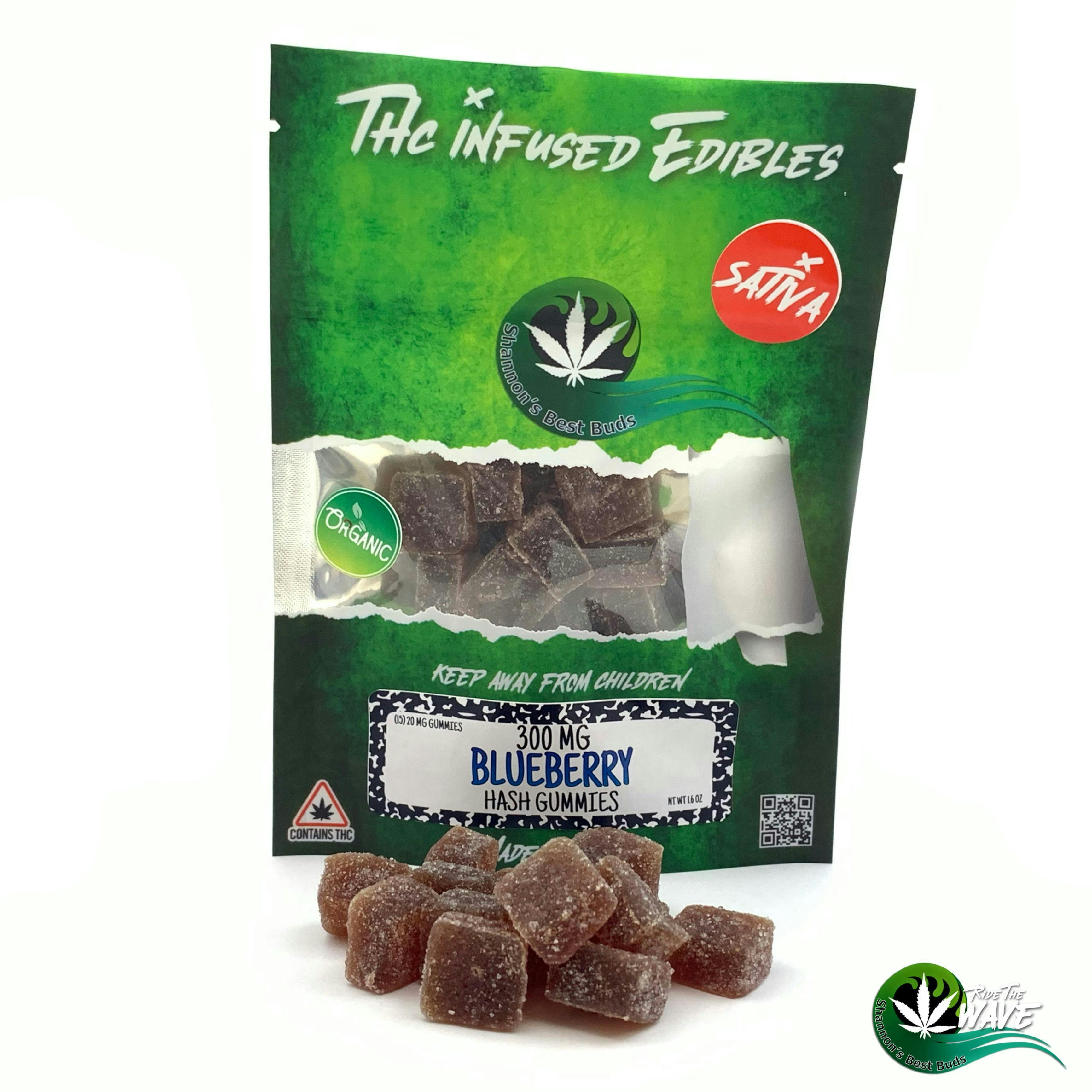 Shannon’s Hash Gummies - Blueberry - Sativa - 300mg - image 1
