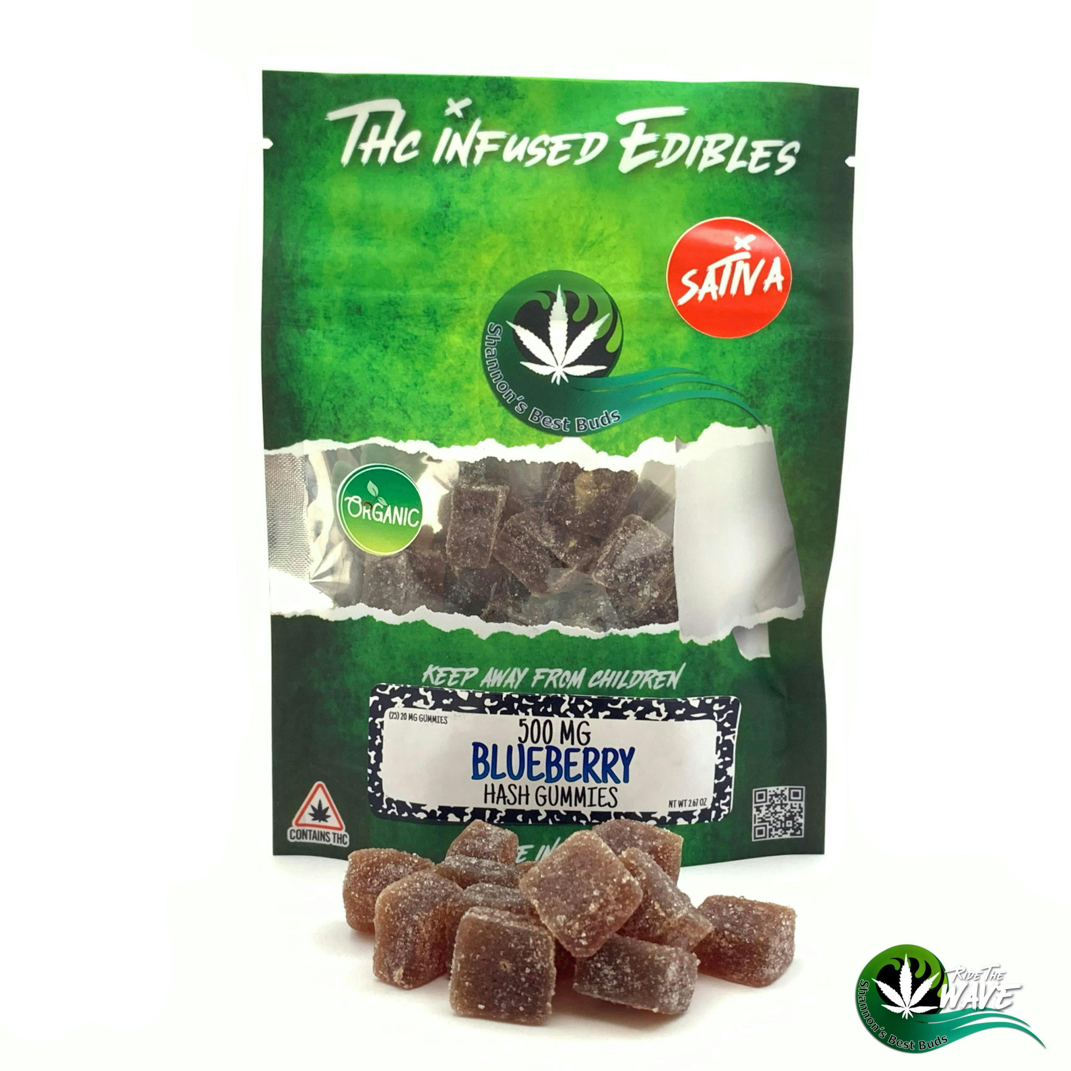 Shannon’s Hash Gummies - Blueberry - Sativa - 500mg - image 1