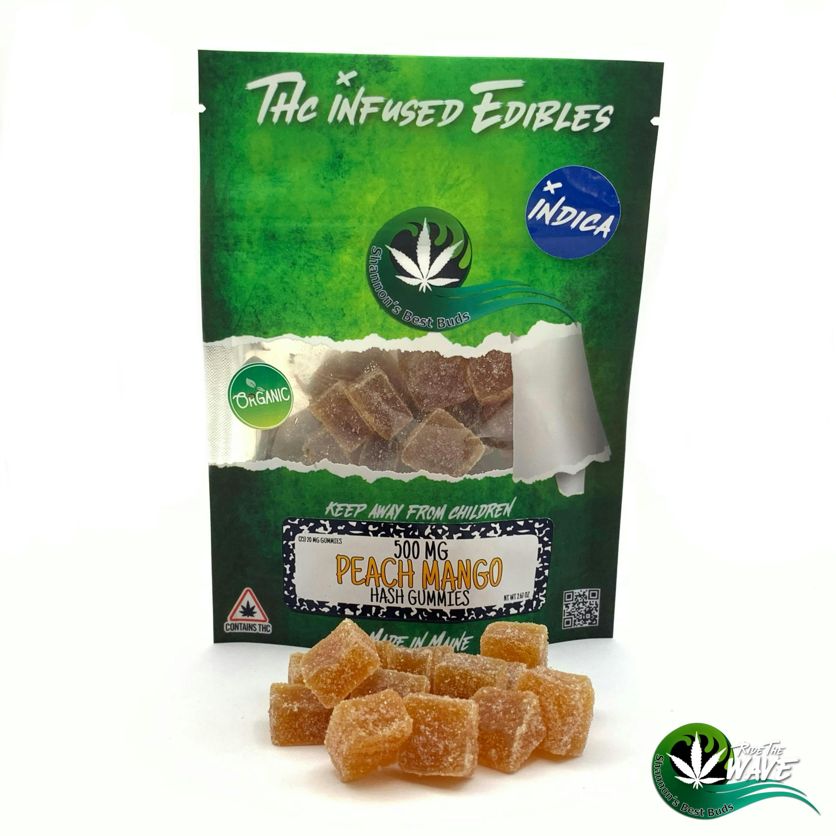Shannon’s Hash Gummies - Peach Mango - Indica - 500mg - image 1