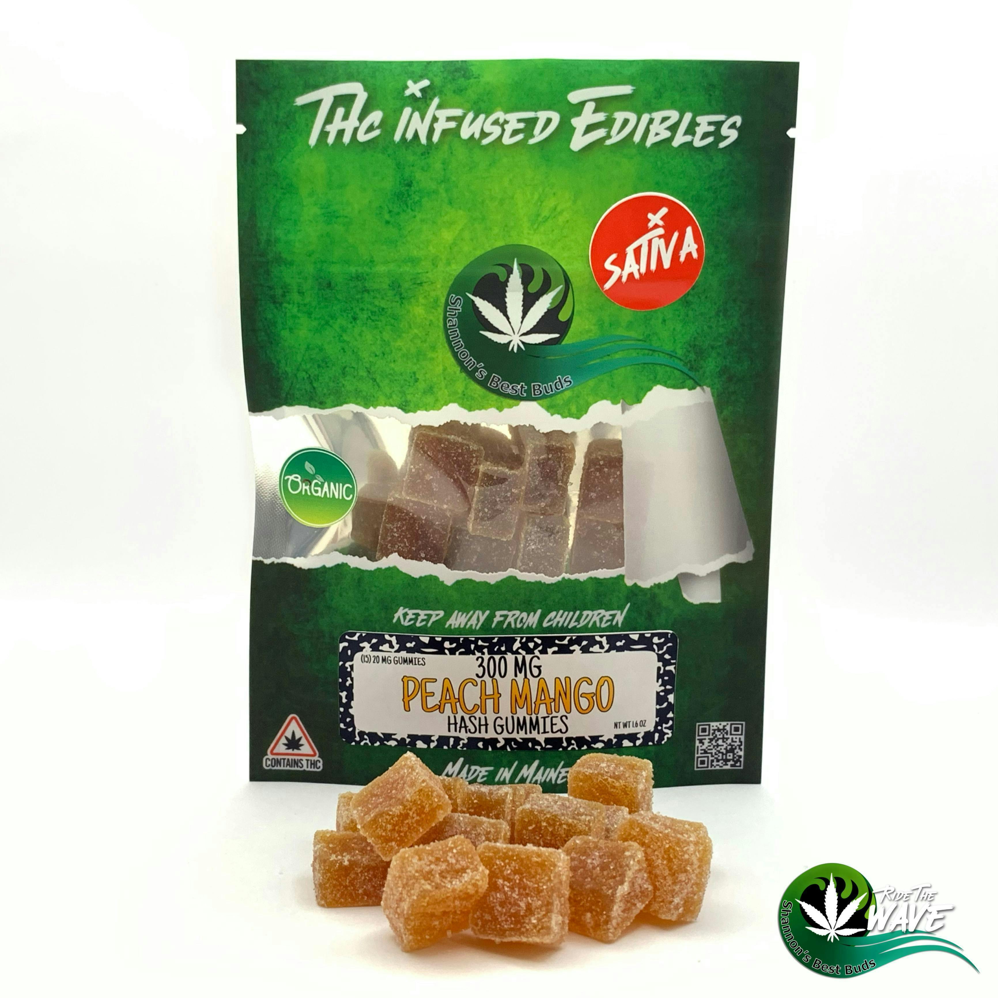 Shannon’s Hash Gummies - Peach Mango - Sativa - 300mg - image 1
