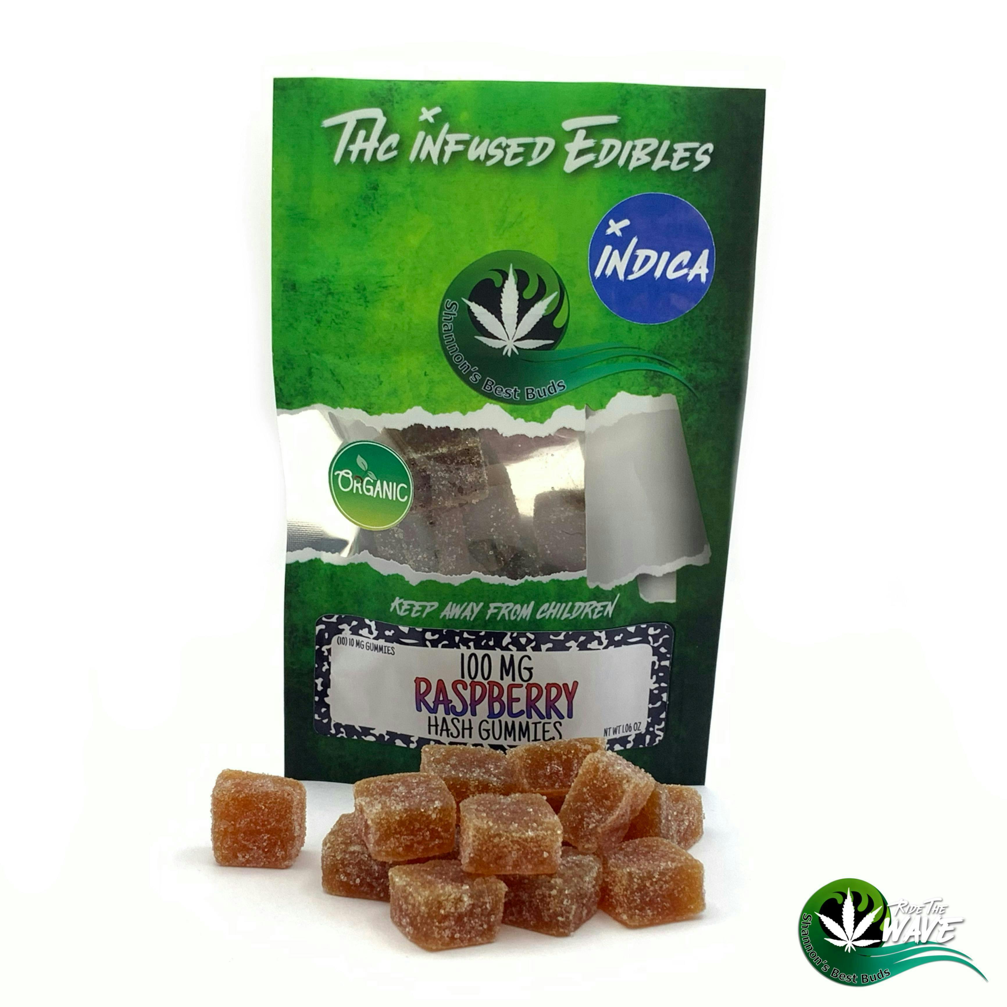 Shannon’s Hash Gummies - Raspberry - Indica - 100mg - image 1