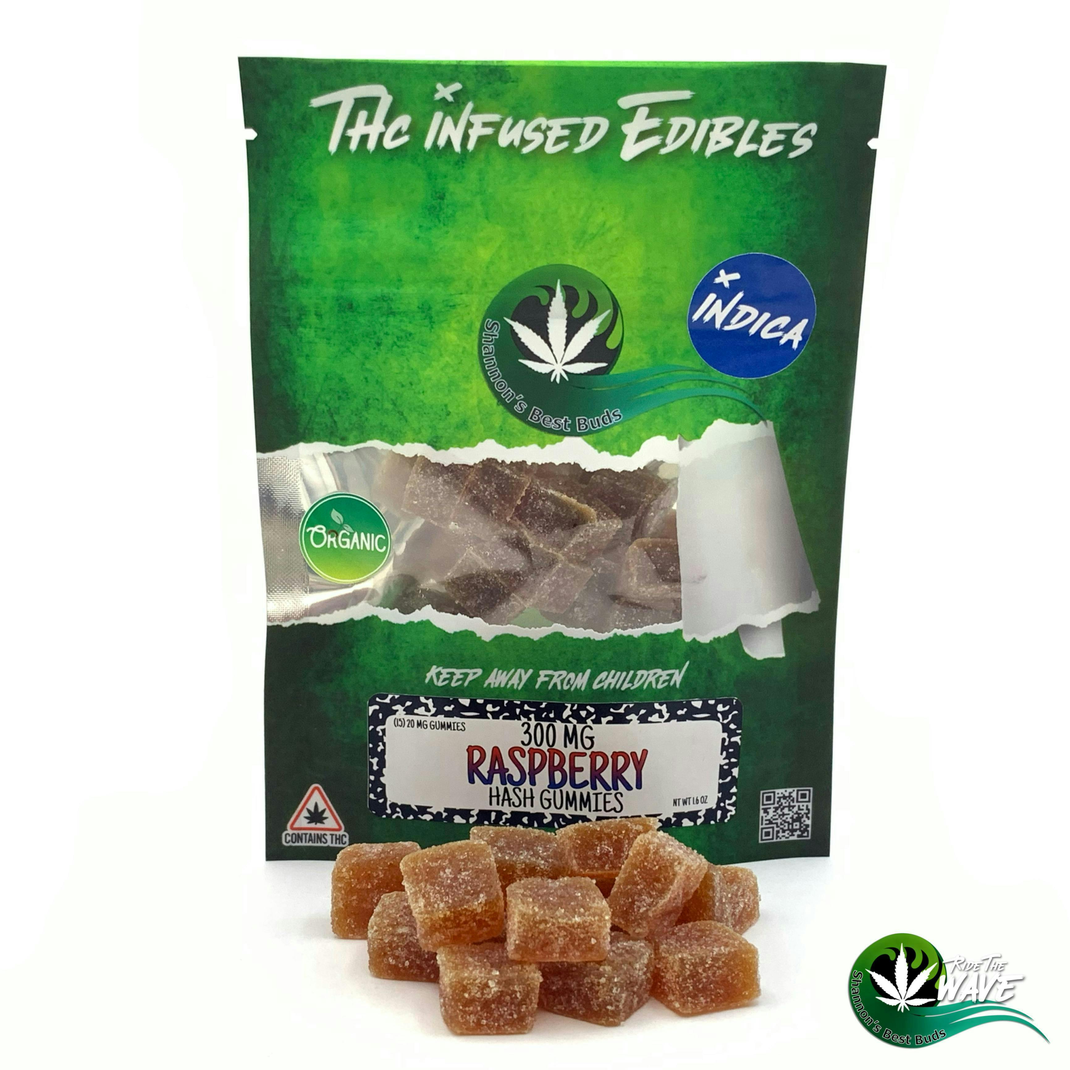 Shannon’s Hash Gummies - Raspberry - Indica - 300mg - image 1