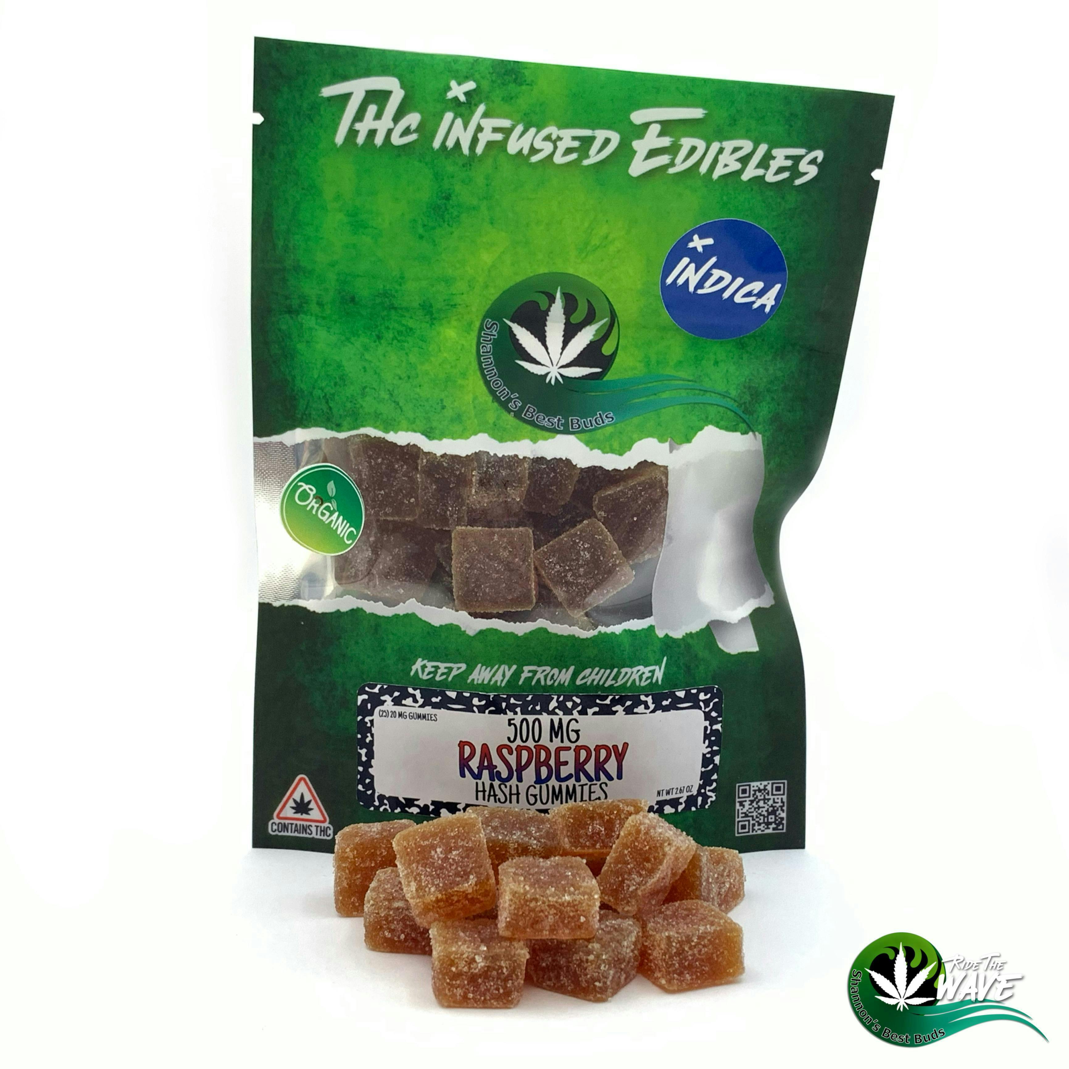 Shannon’s Hash Gummies - Raspberry - Indica - 500mg - image 1