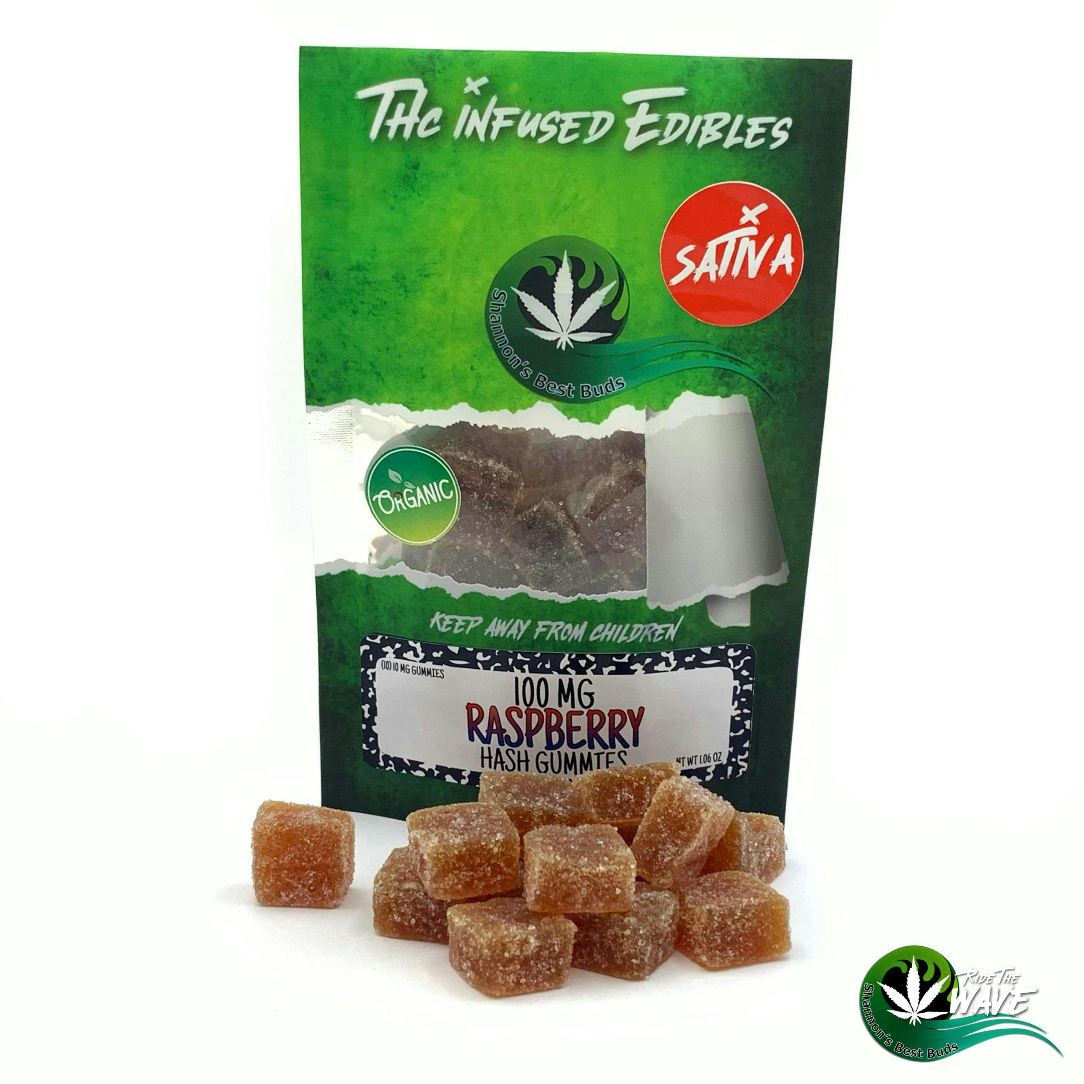 Shannon’s Hash Gummies - Raspberry - Sativa - 100mg - image 1