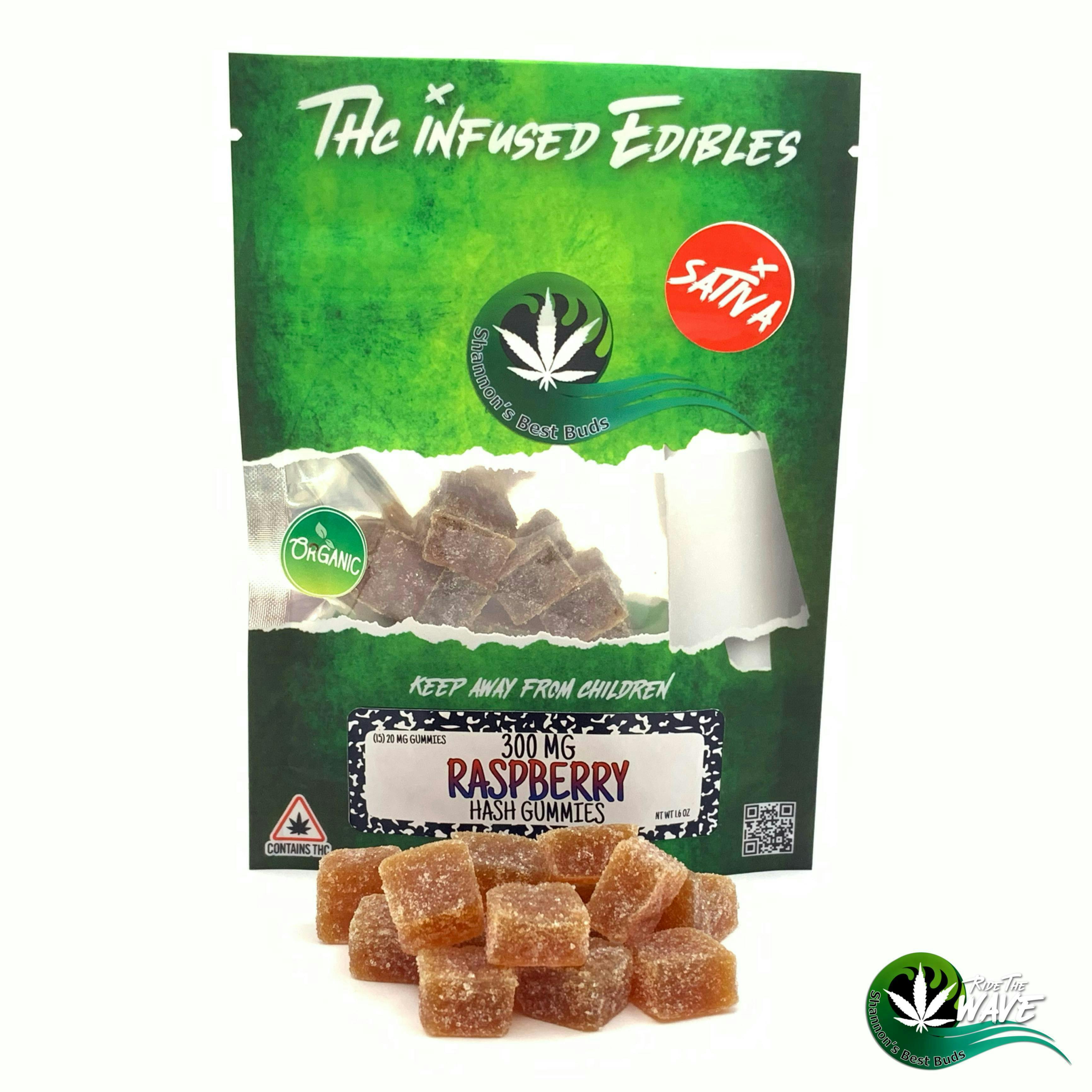 Shannon’s Hash Gummies - Raspberry - Sativa - 300mg - image 1